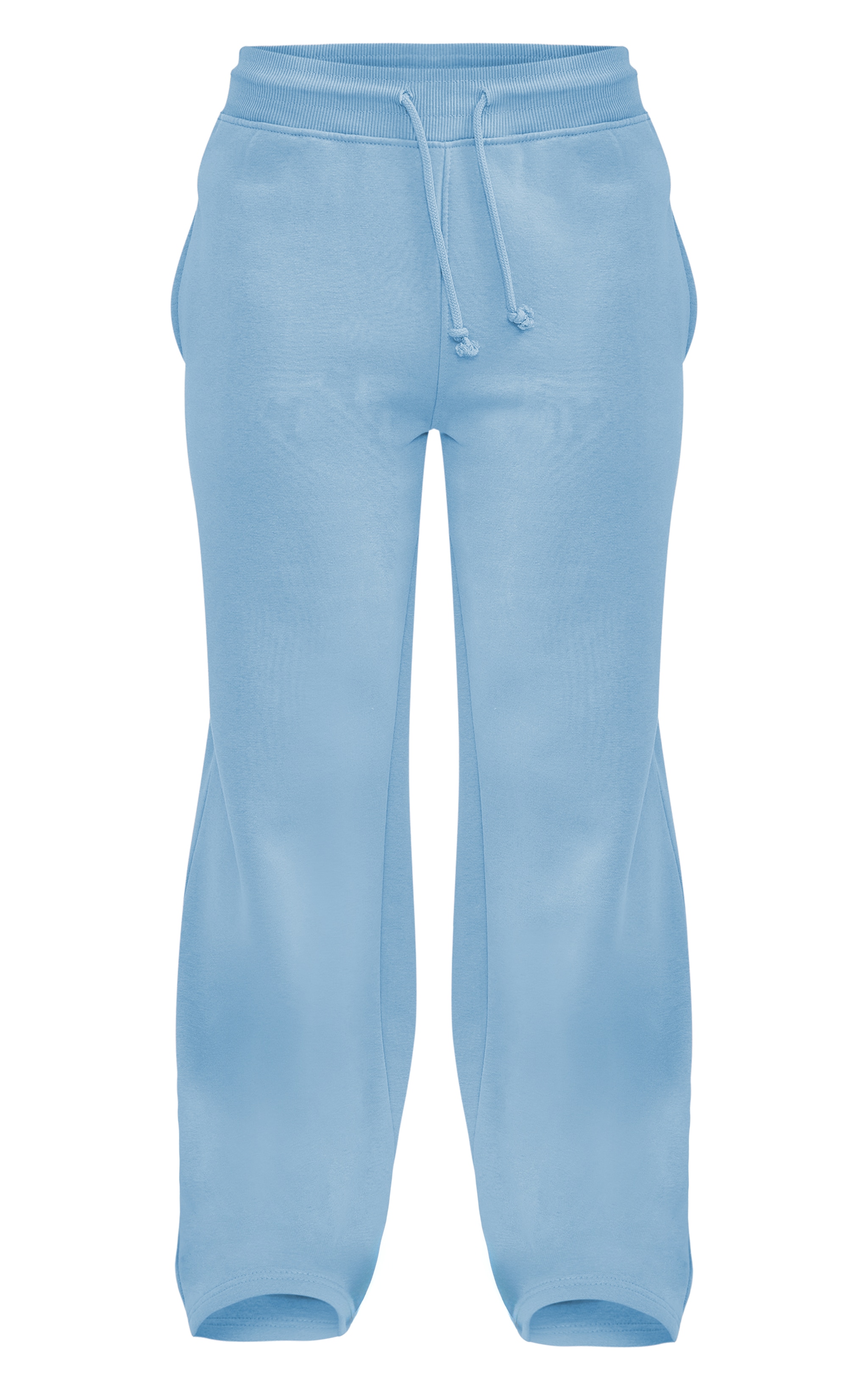 Steel Blue Smile Embossed Wide Leg Joggers image 5