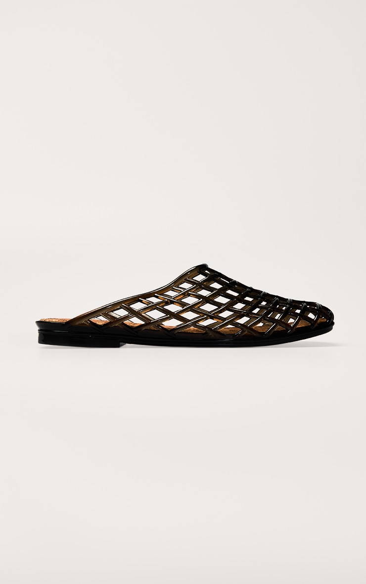 Black Jelly Cork Sole Mules image 2