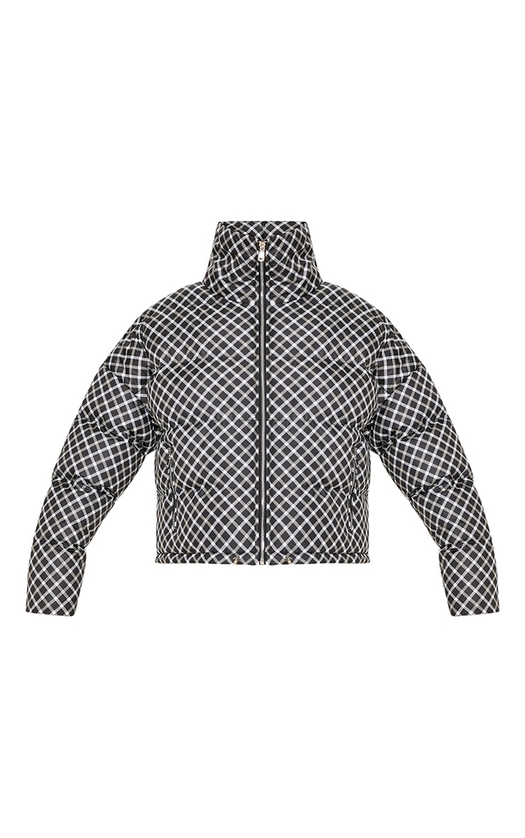 Black Checked Puffer image 3