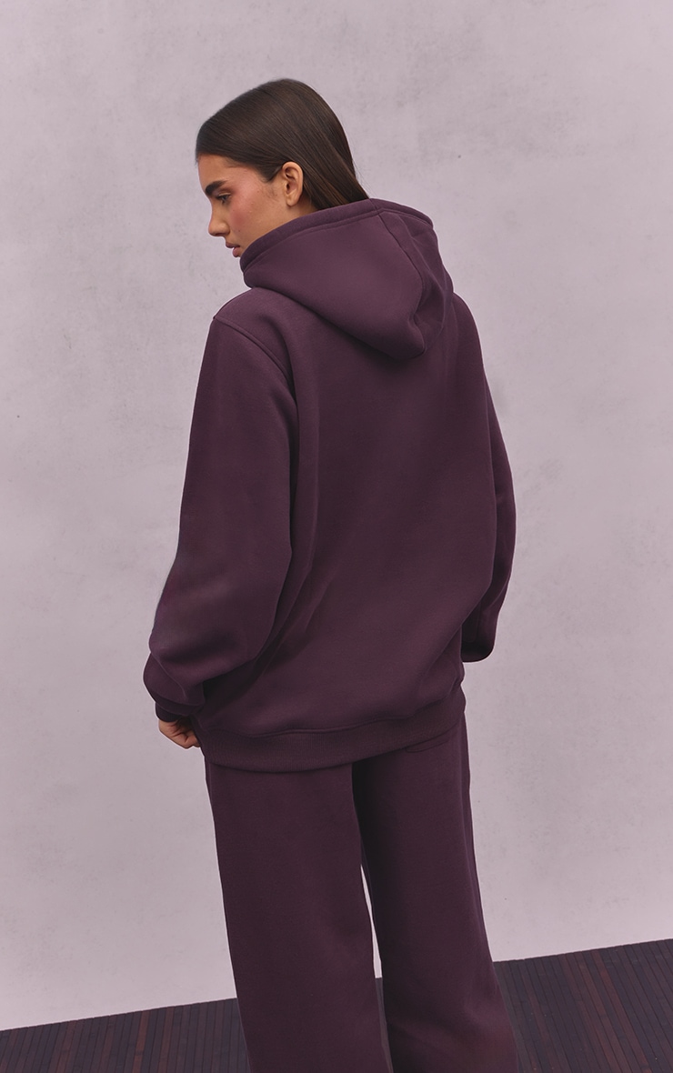 Plum Athletics Club Cotton Fleece Oversized Full Zip Hoodie image 4