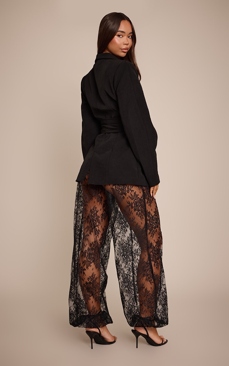 Black Lace Balloon Pants  image 3