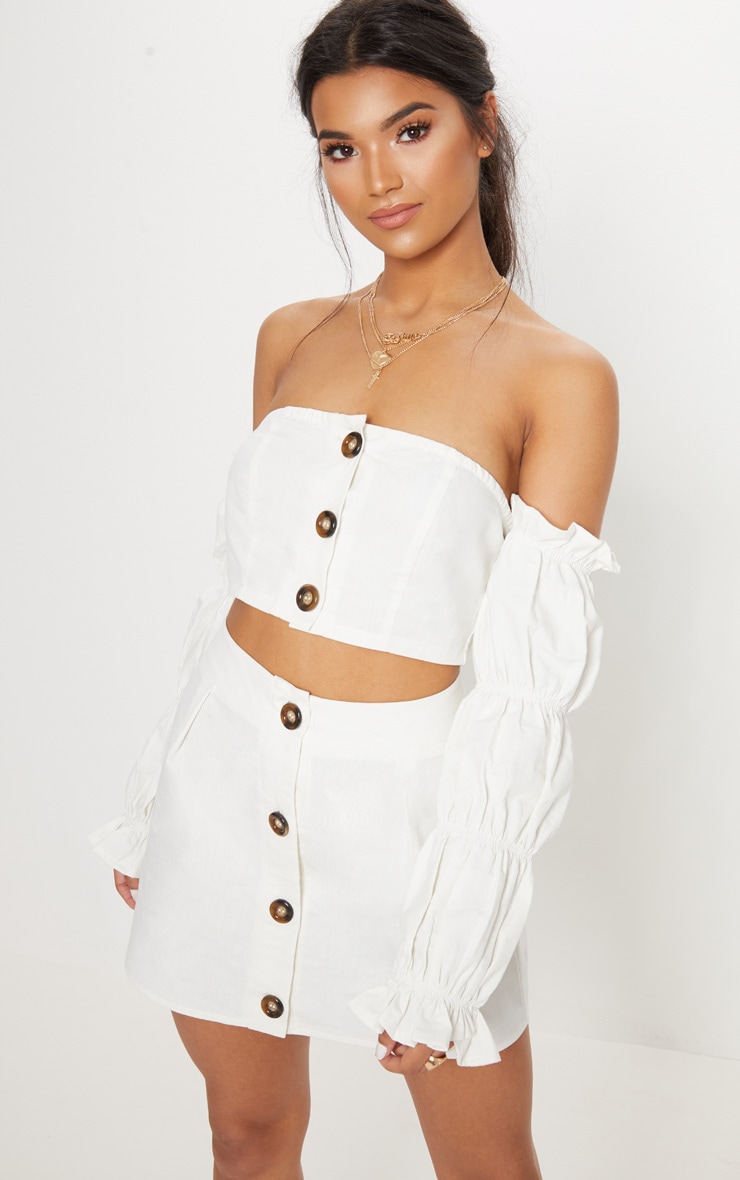 White button skirt clearance