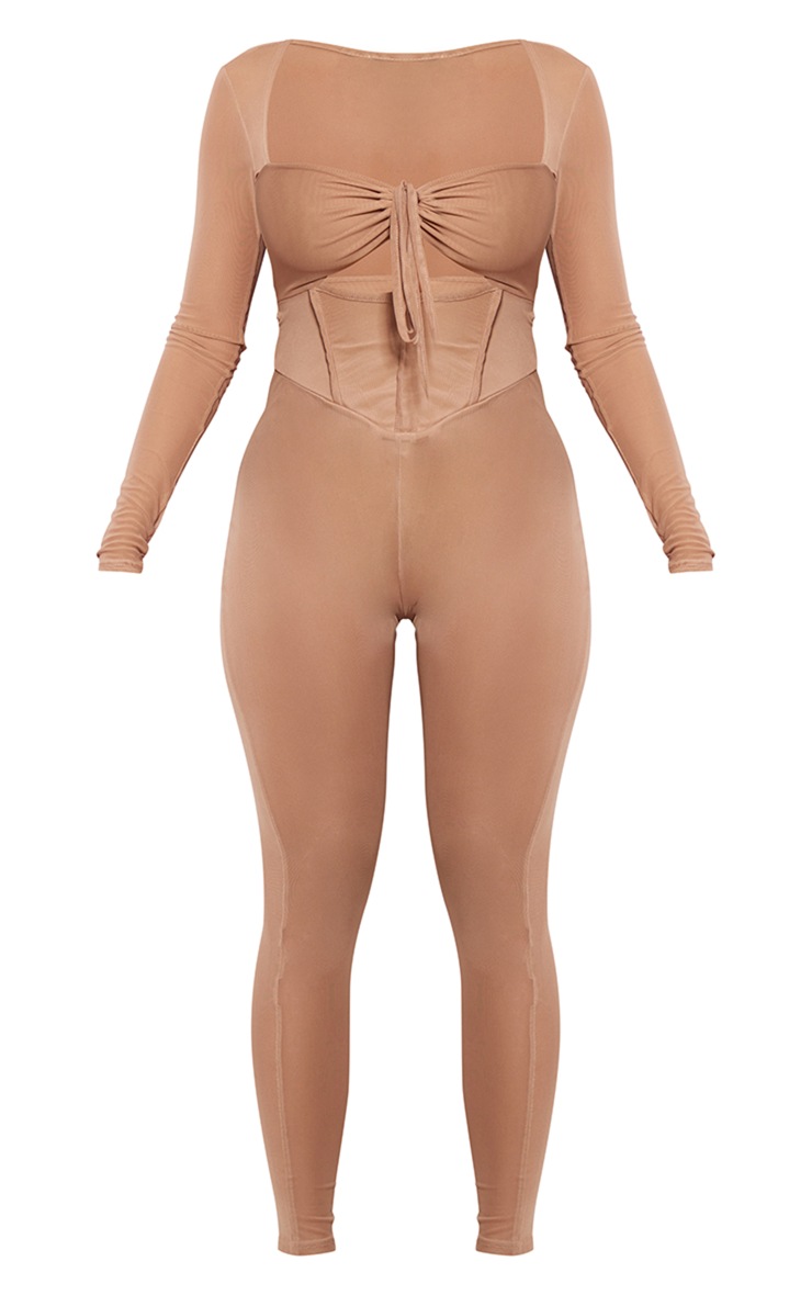 Mesh Crop Jumpsuit Set