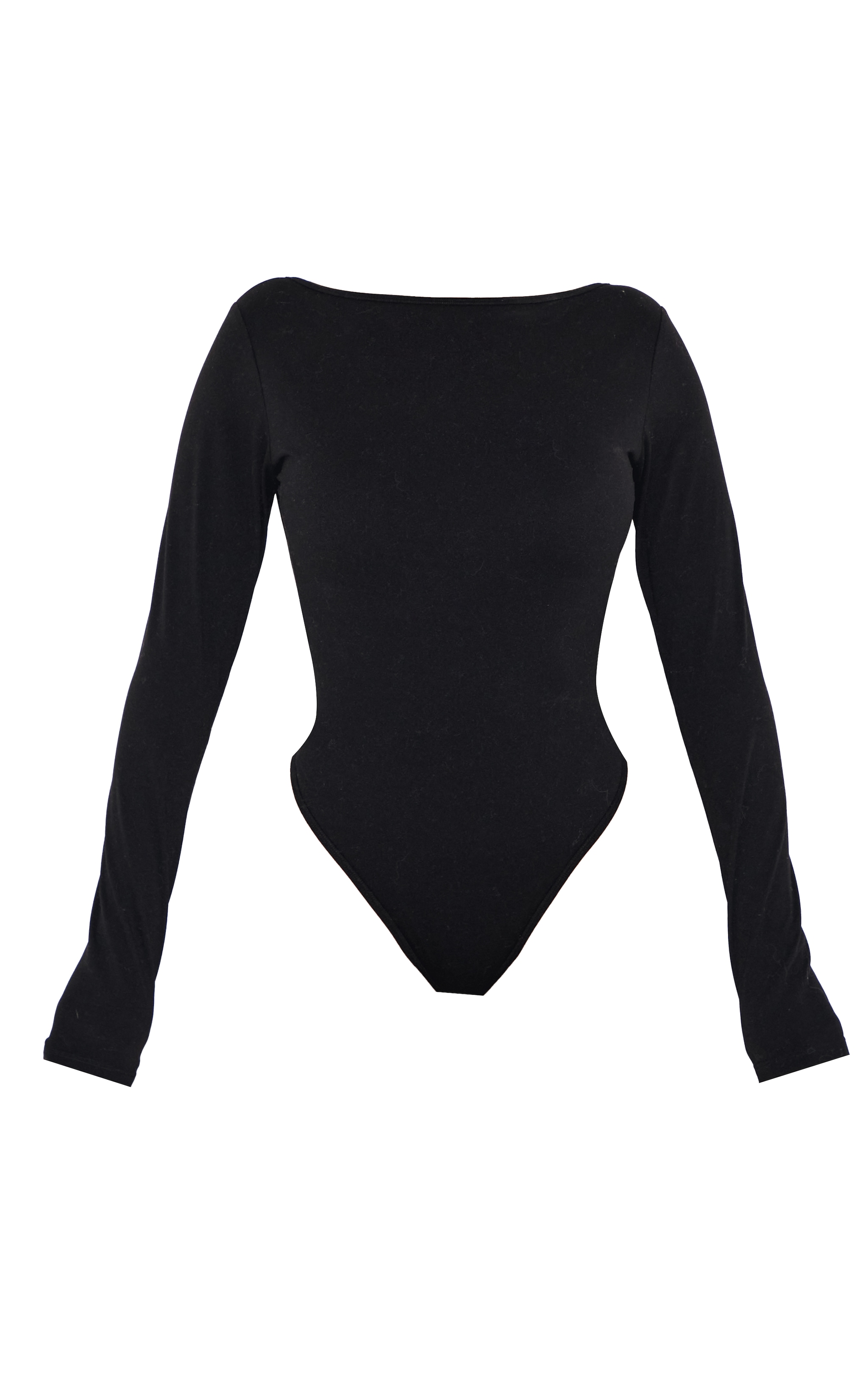  Shape Black Built In Bra Sculpt Boat Neck Long Sleeve Bodysuit image 5