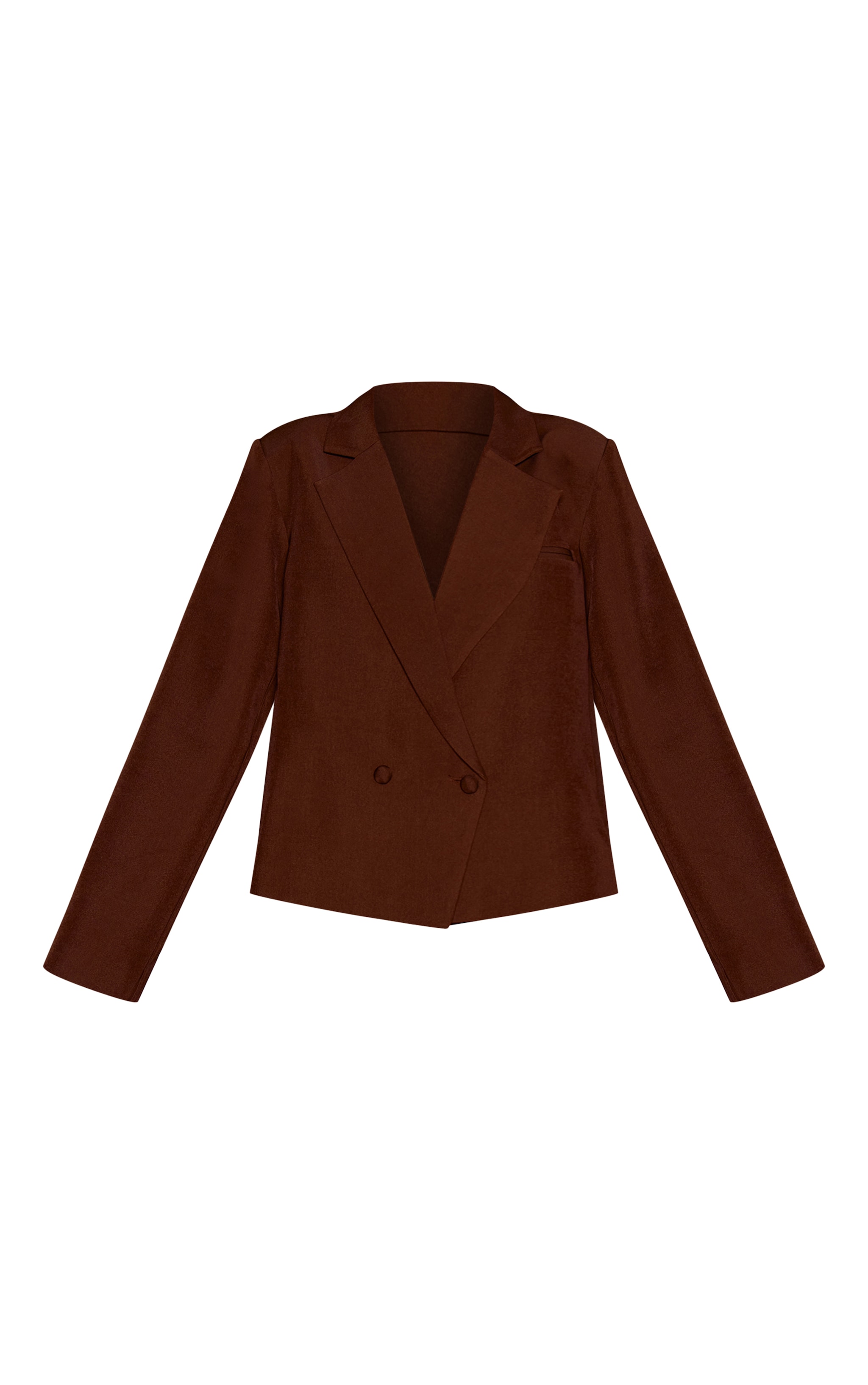 Dark Brown Tailored Boxy Blazer image 5