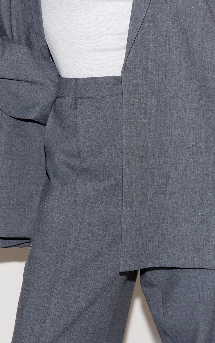 Plus Pantalon large gris anthracite à ourlets fendus image 4