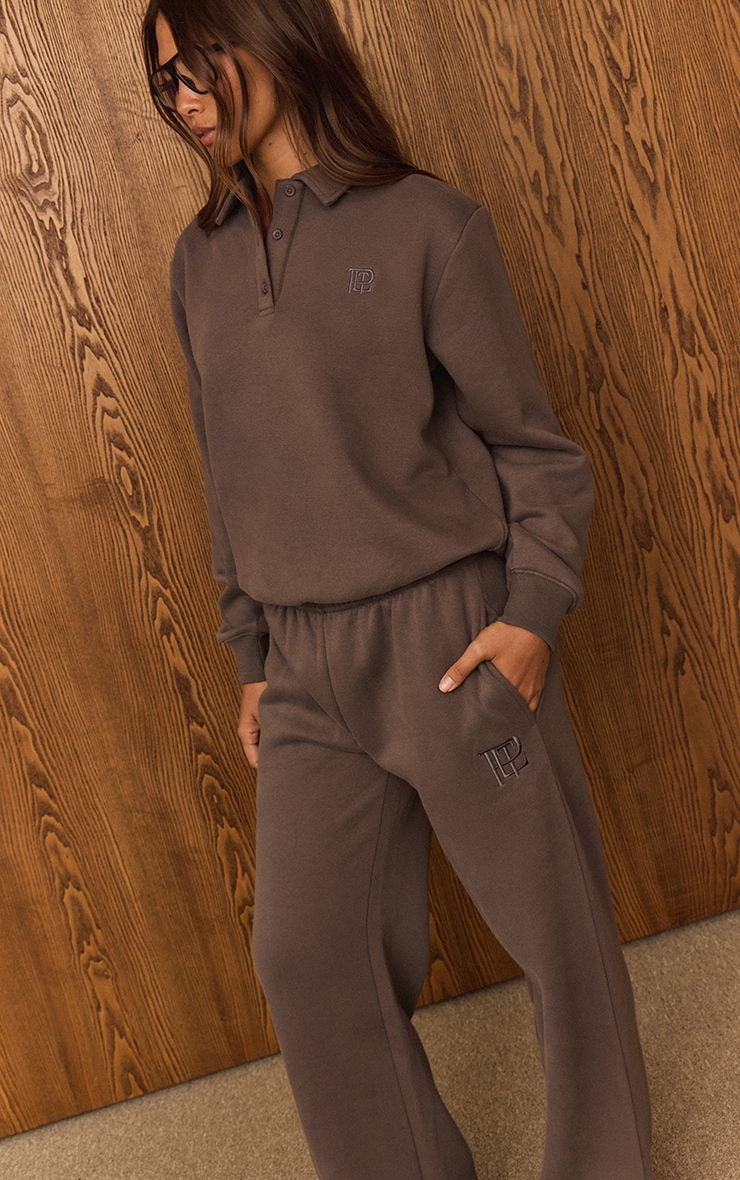 Charcoal Prettylittlething Straight Leg Sweatpants image 5