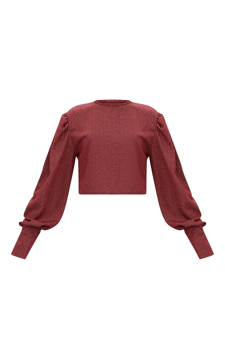 Red Lurex Sport Stripe Sweater. Tops PrettyLittleThing USA