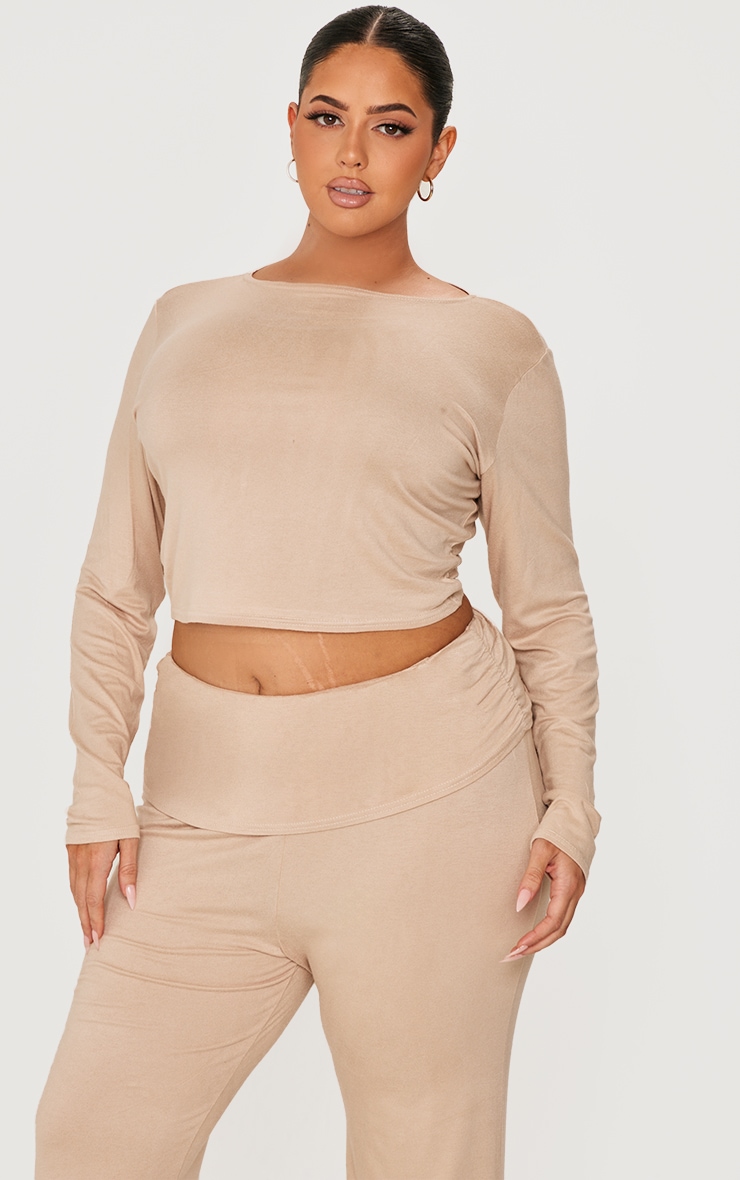 Plus Stone Soft Touch Long Sleeve Top image 1