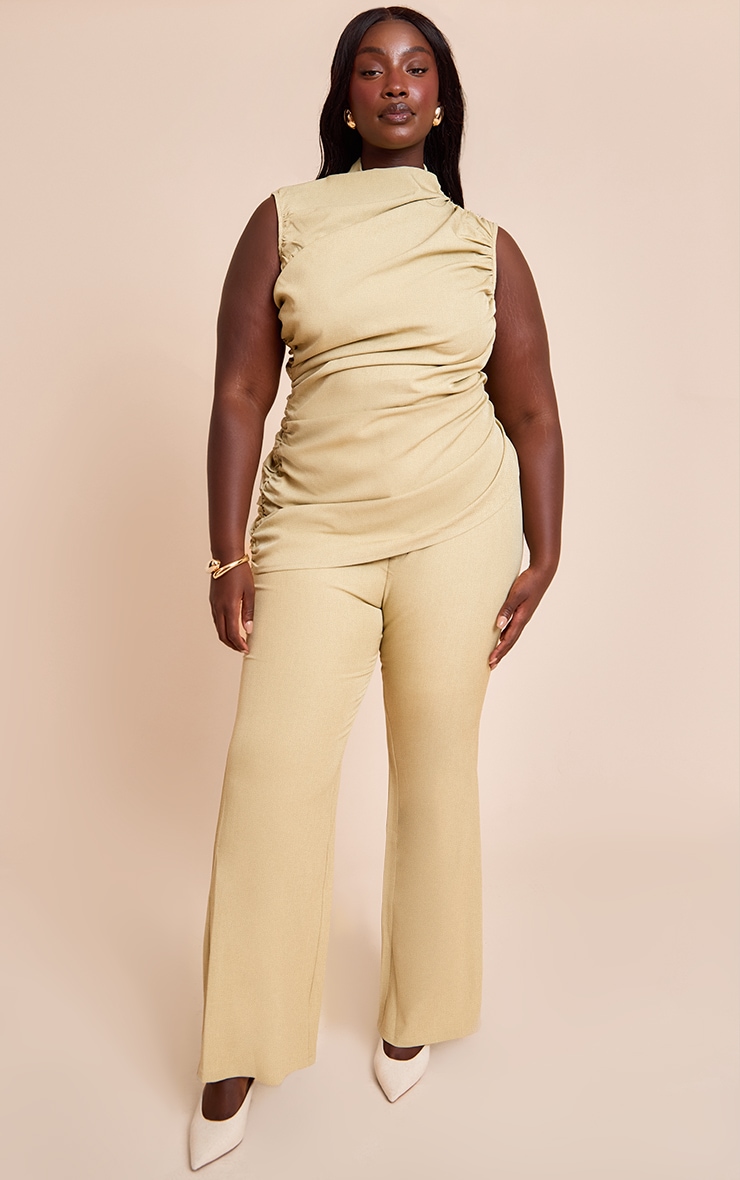 Plus Pantalon de tailleur droit vert image 1