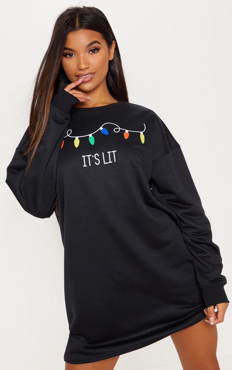 oversized christmas jumper dress