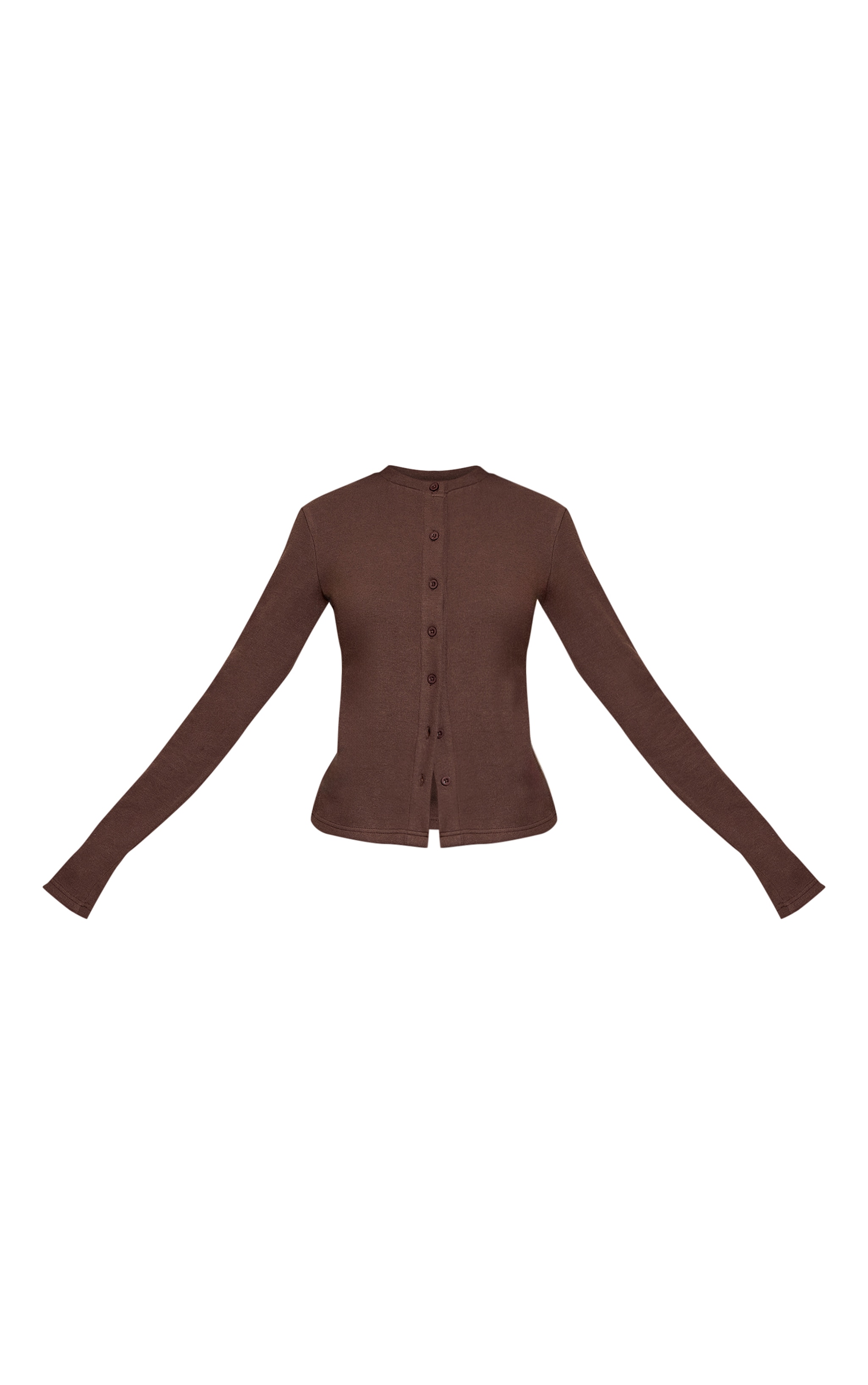 Tall Chocolate Soft Touch Button Down Top image 5