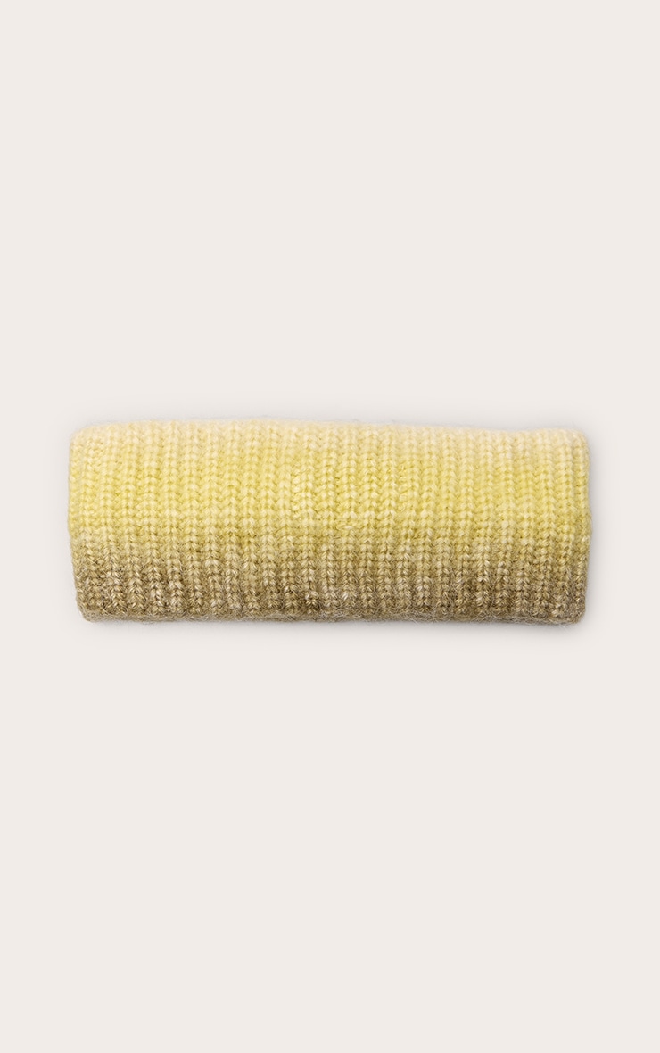 Yellow and Brown Knit Ombre Headband image 2