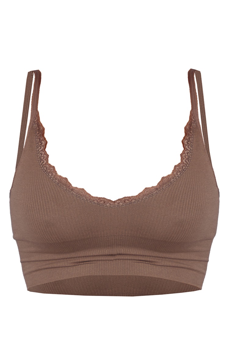 Soutien-gorge Push-up Sans Armatures Recentof - Côtelé, Réglable, Super Raffermissant, Bretelles Larges