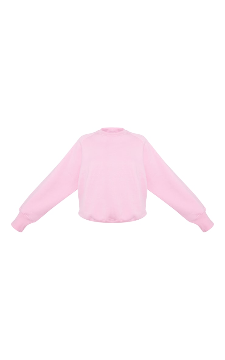 Sweat oversize rose bonbon à épaules carrées image 5