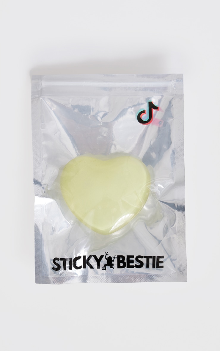 STICKYBESTIE Yellow Acrylic Heart Pop Socket image 3