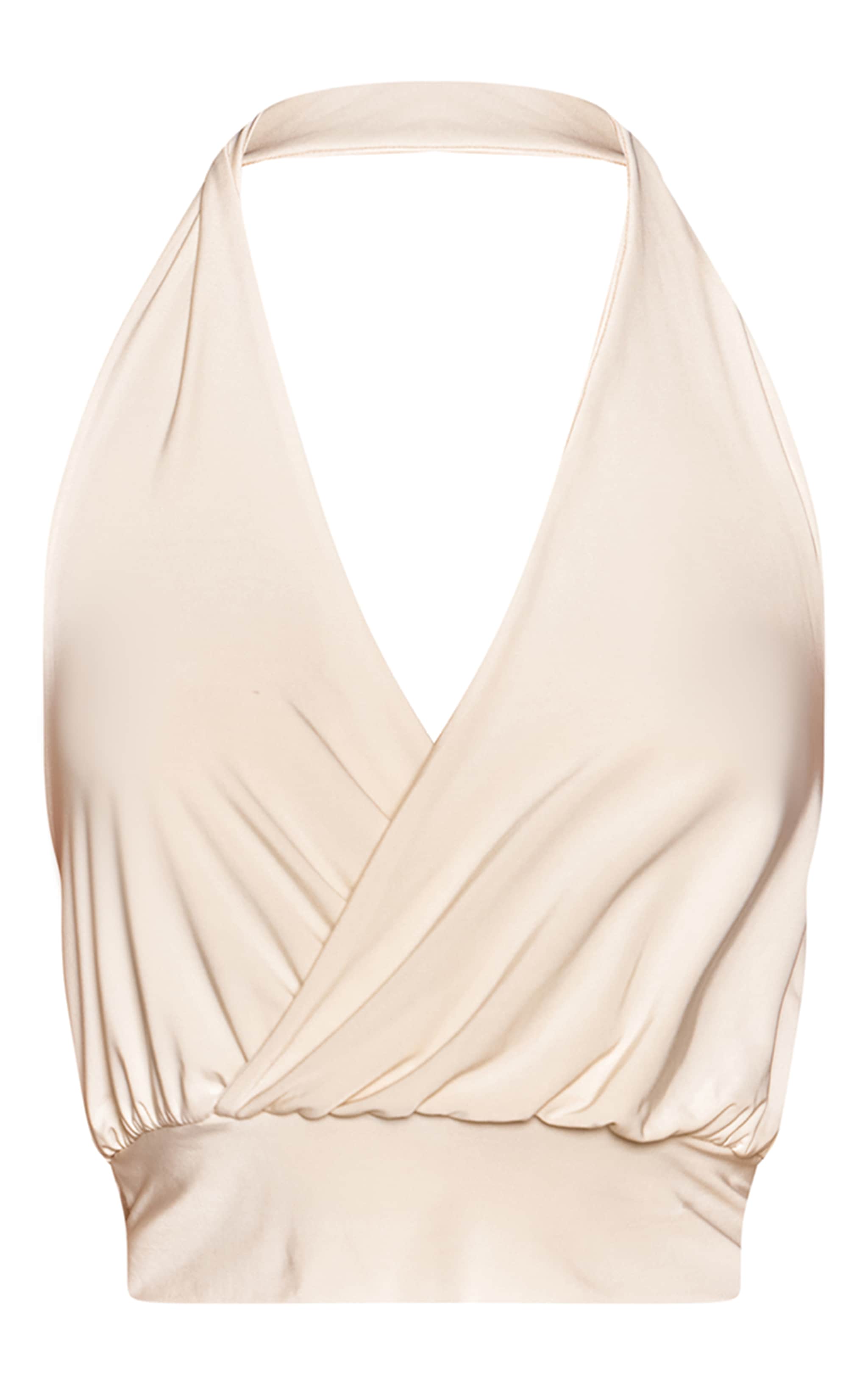 Top ample crème à dos nu et ourlet moulant image 5