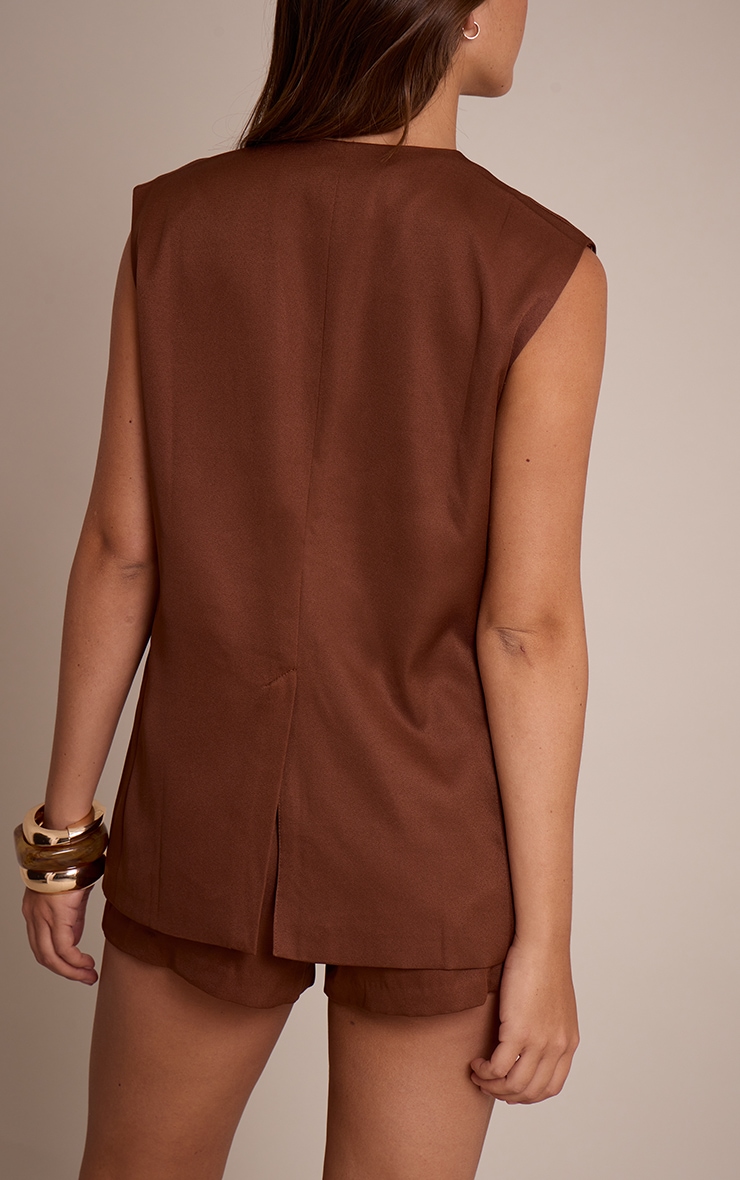 Chocolate Brown Premium Tailored Woven Short image 3