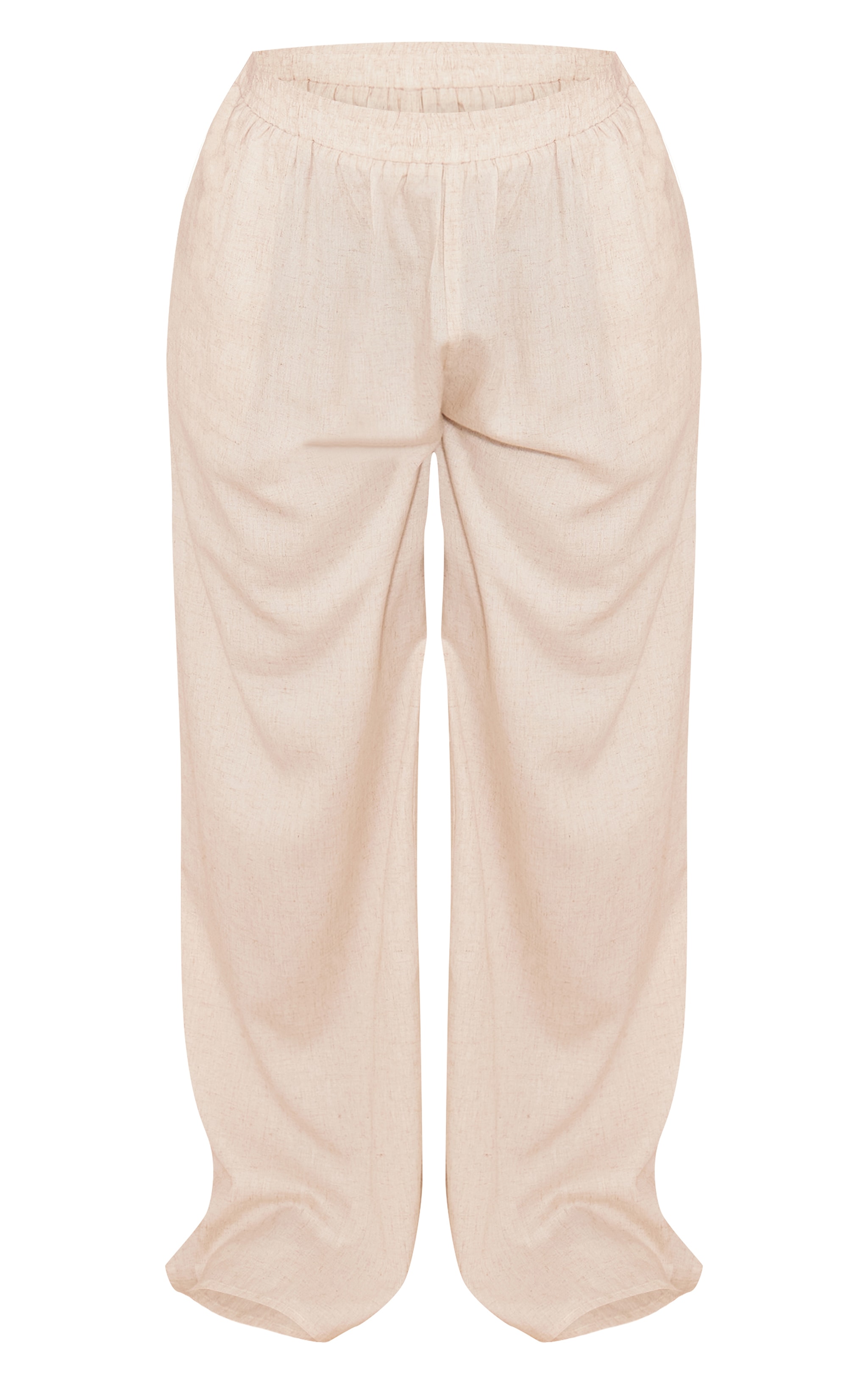 Plus Stone Marl Linen Look Wide Leg Pants image 5