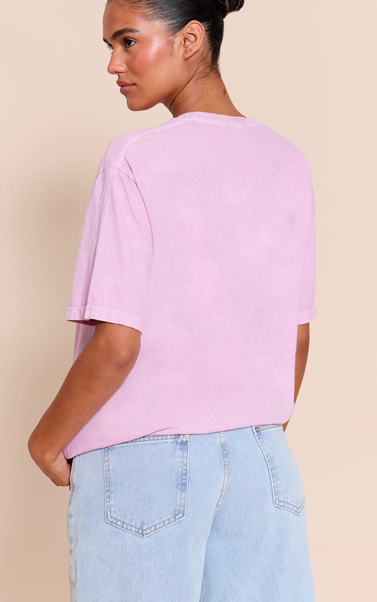 Baby Pink Majorca Shell Graphic Oversized T-shirt image 2