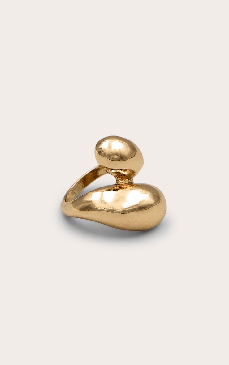 Bague dorée tourbillon XXL image 1
