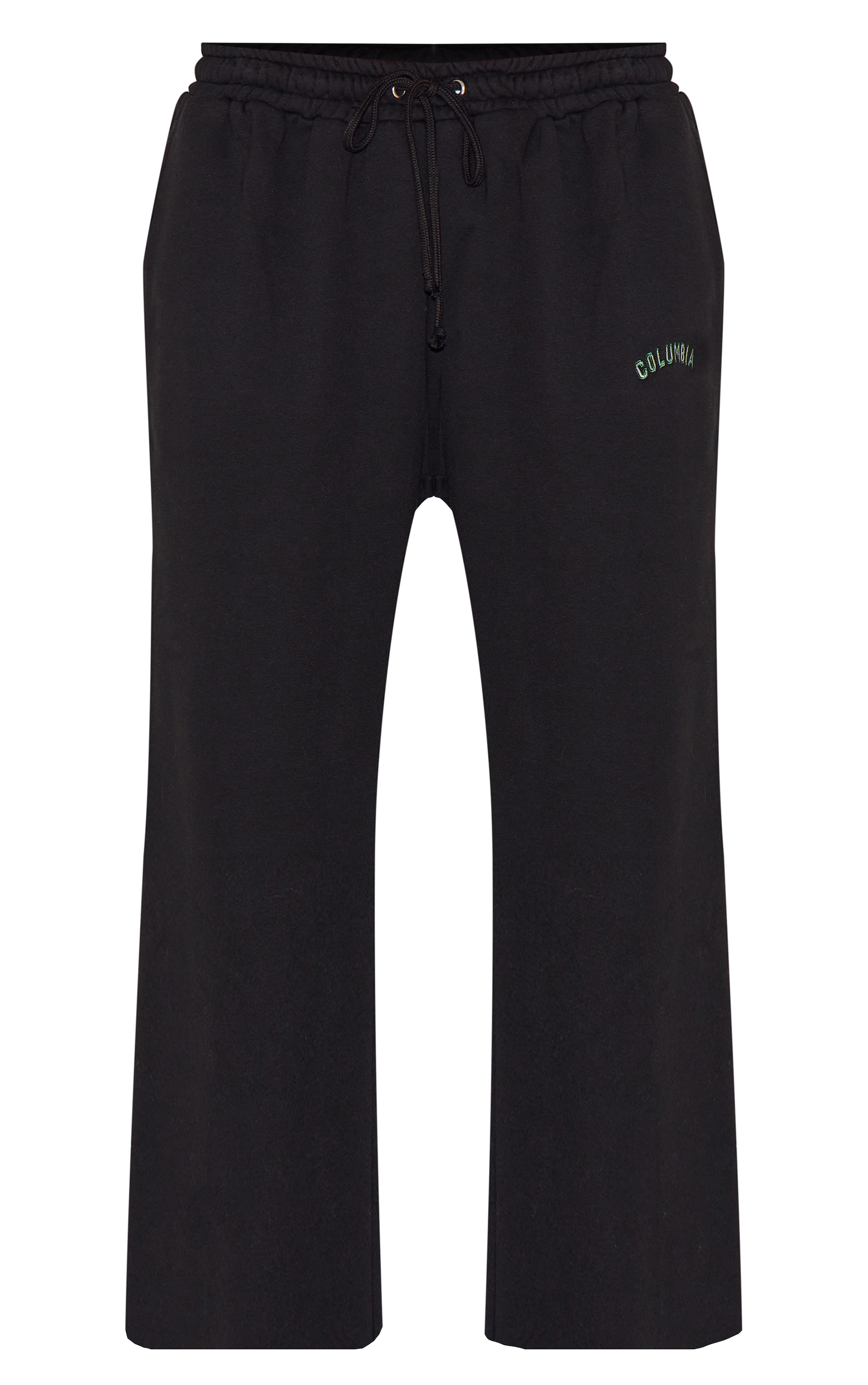 Plus Black Columbia Embroided Track Pants image 5