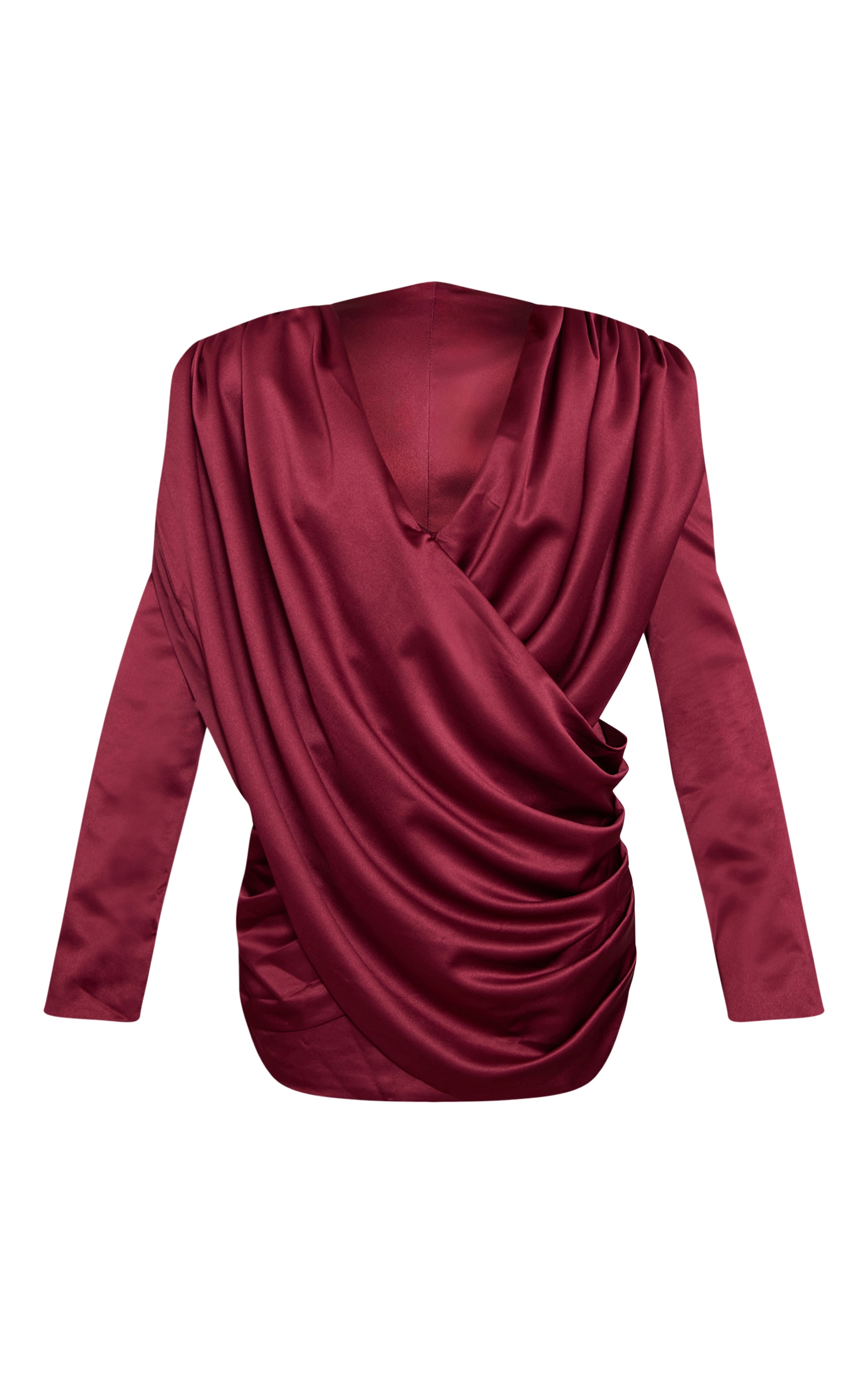 Mini robe satinée prune à col bénitier image 5