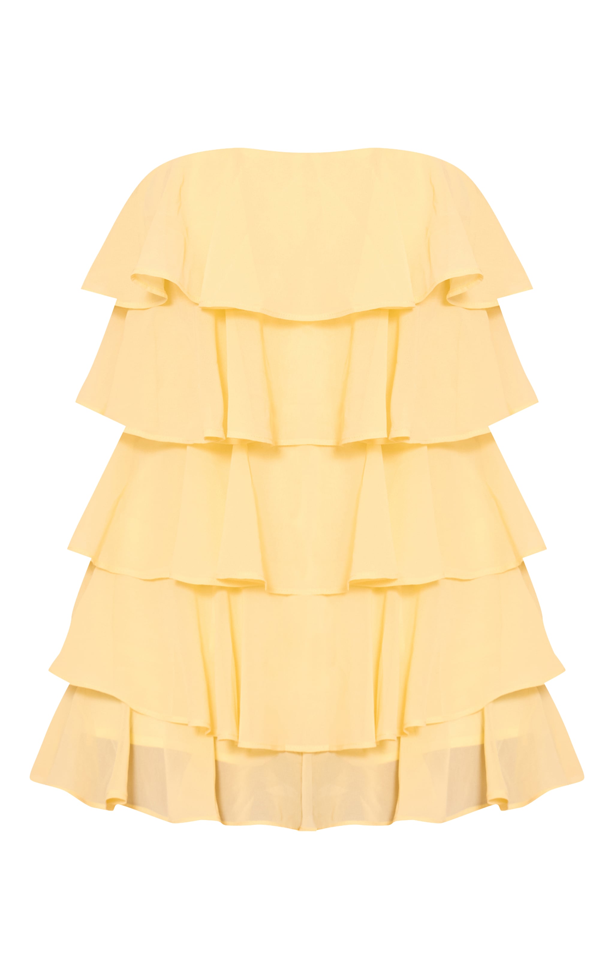 Lemon Chiffon Bandeau Frill Playsuit image 5