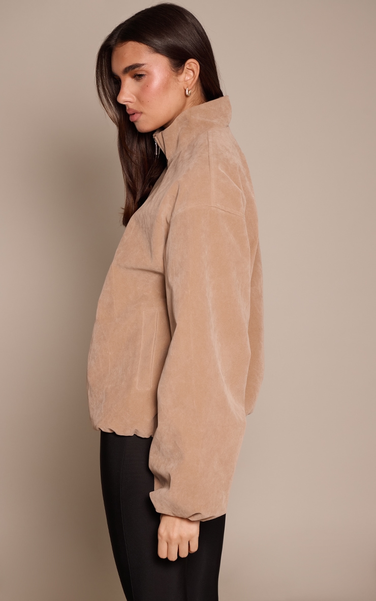 Sand Suede Bomber Jacket image 2