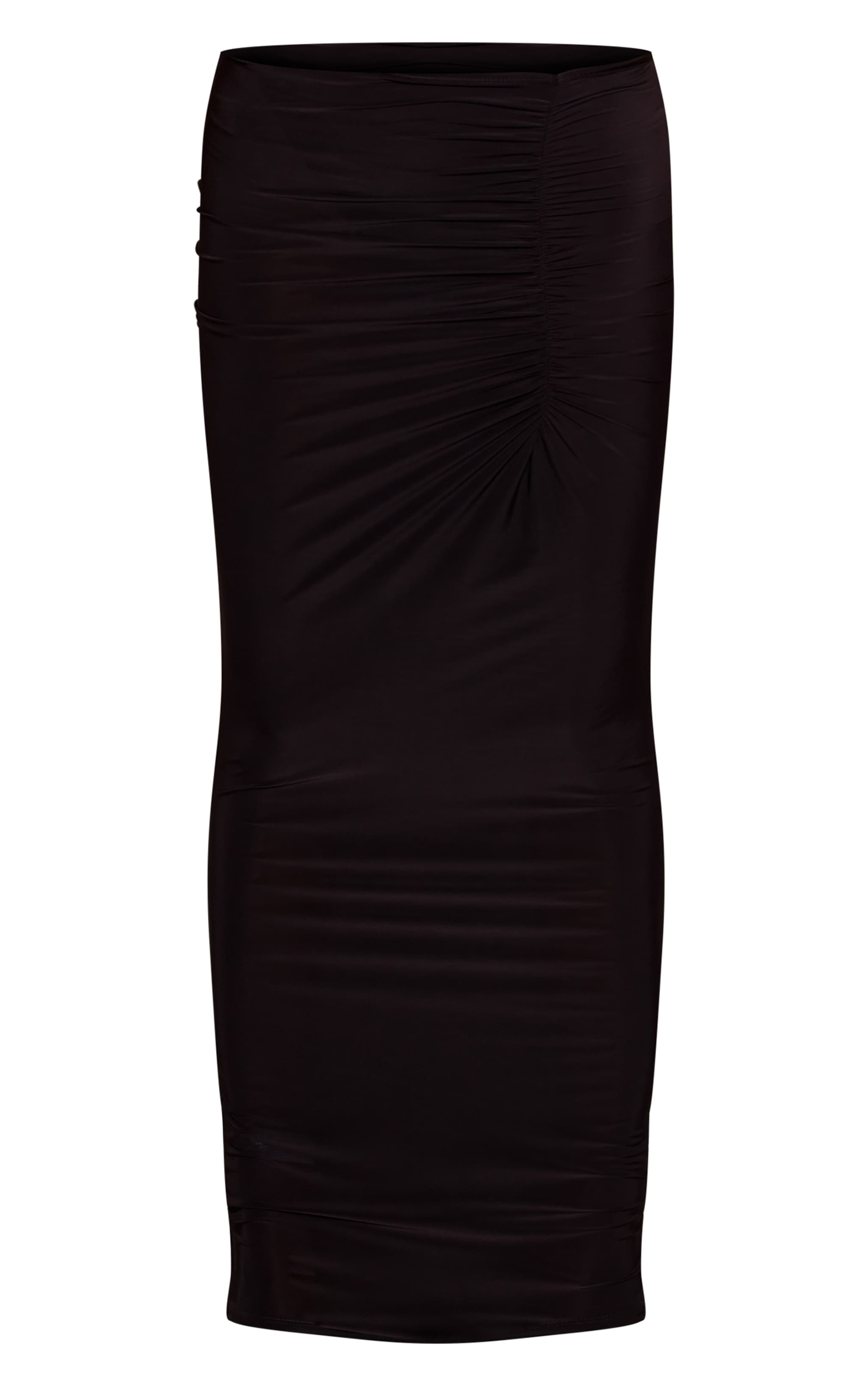 Jupe longue noire froncée image 5