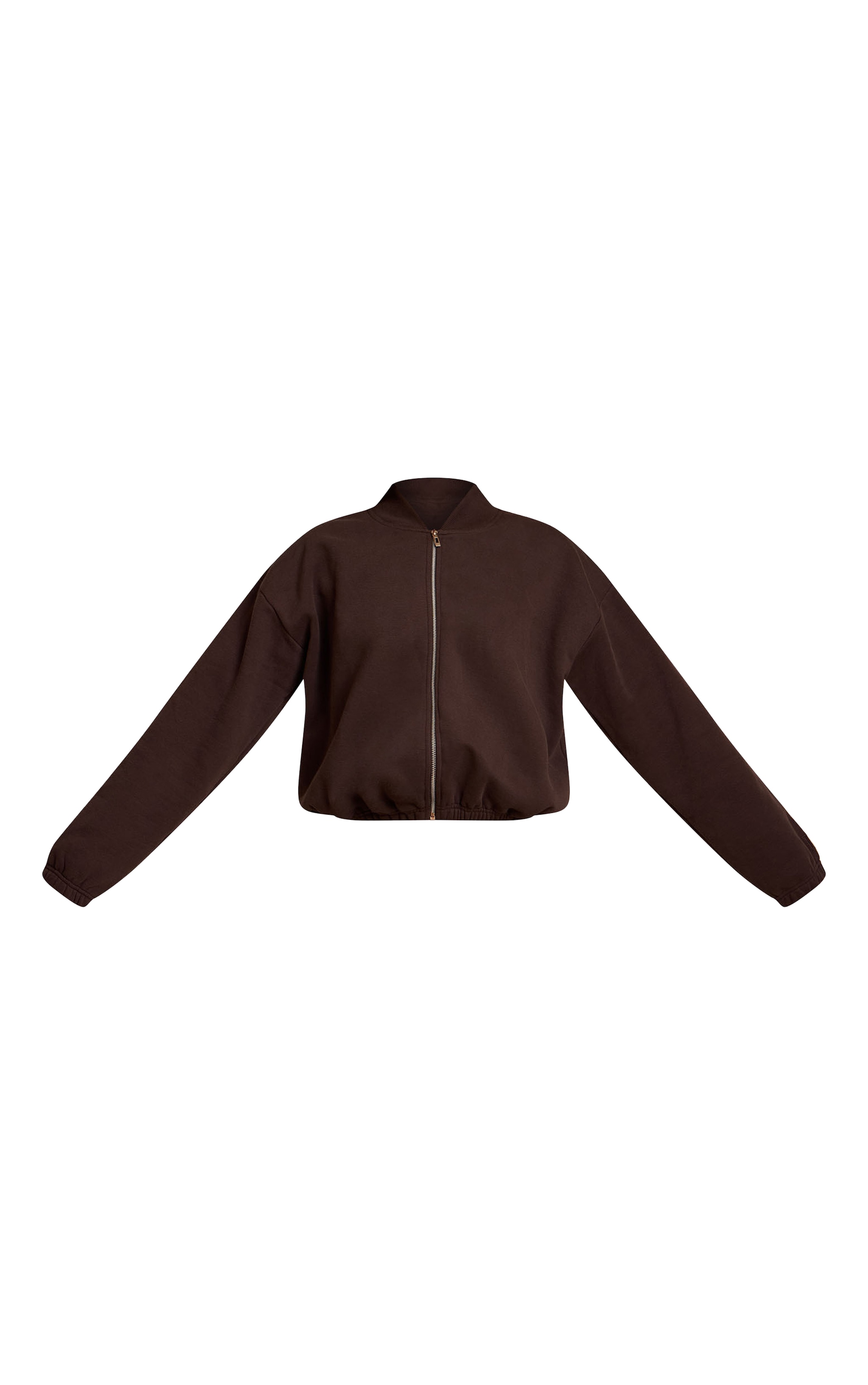 Espresso Cotton Fleece Bomber Jacket image 5