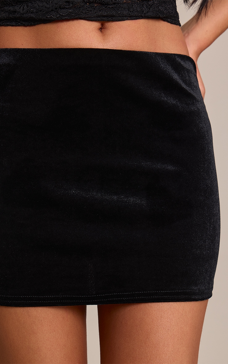 Black Velvet  Mirco Mini Skirt  image 5