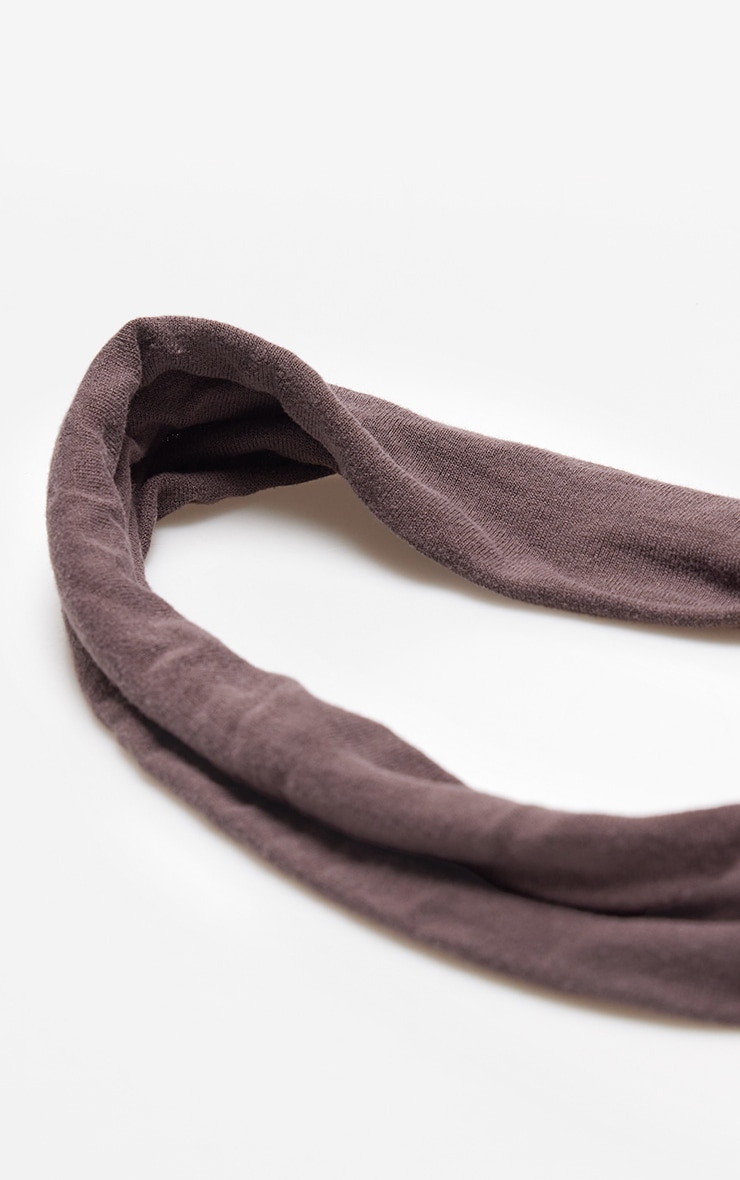 Espresso Wide Jersey Headband image 3