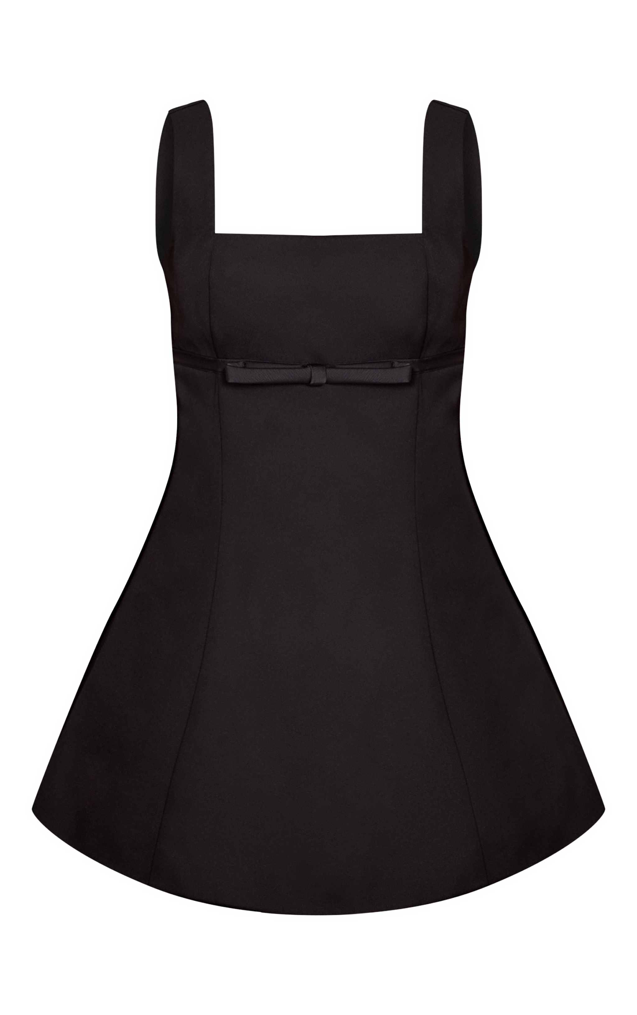 Petite Robe droite tissée deluxe noire à ceinture image 5