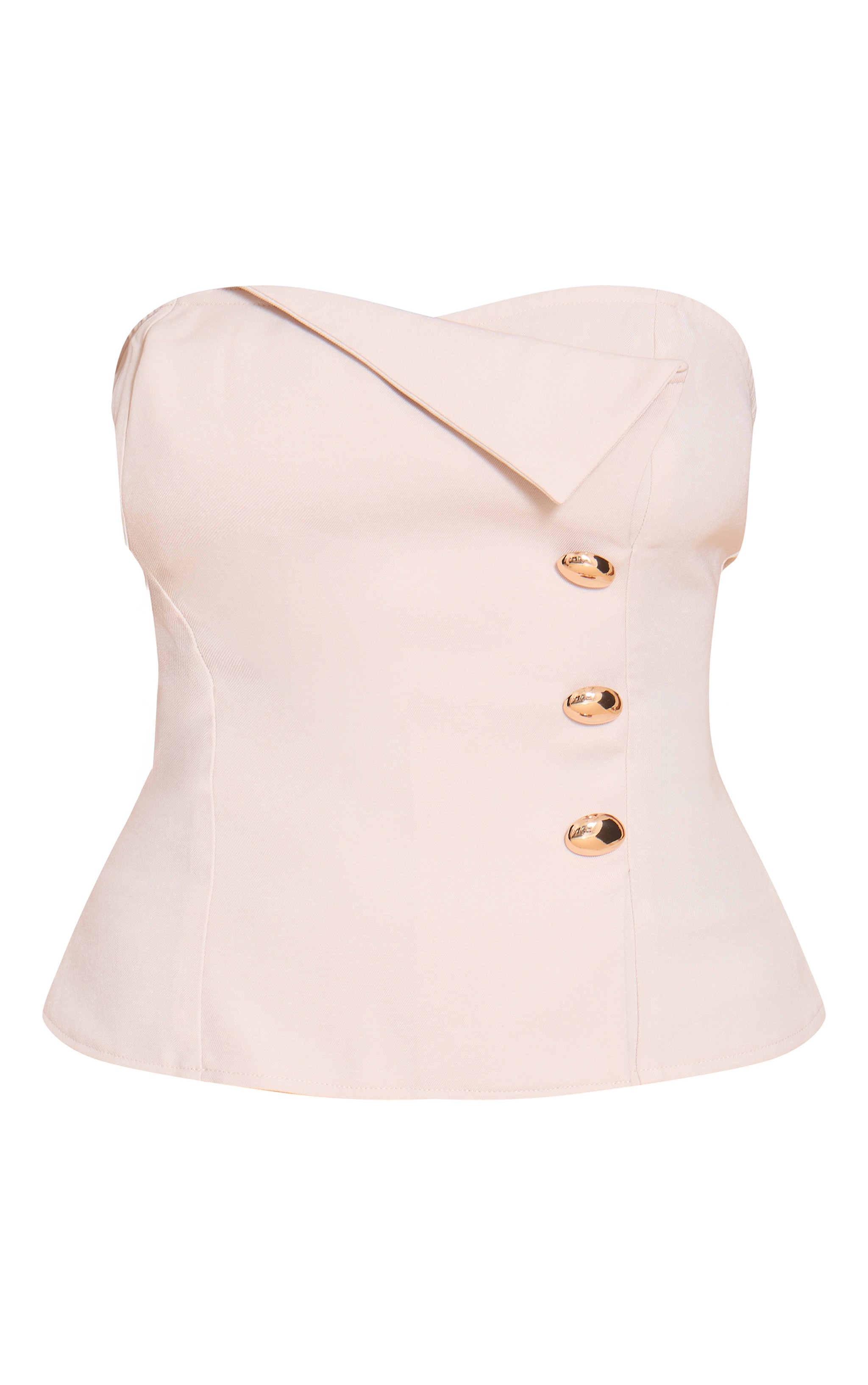 Stone Woven Trim Detail Bandeau Top image 5