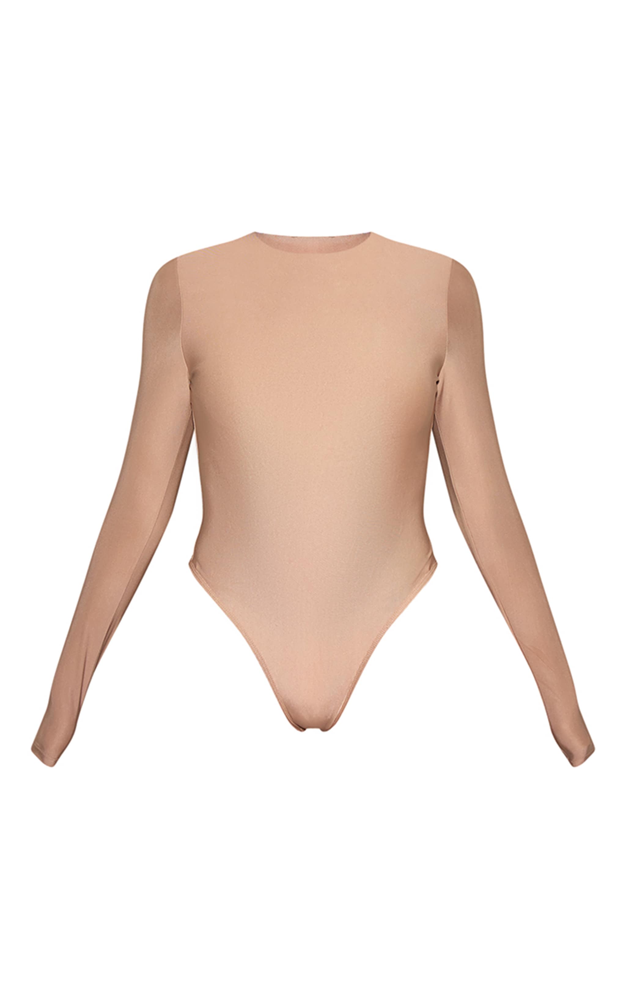 Latte Polyamide Long Sleeve Bodysuit image 5