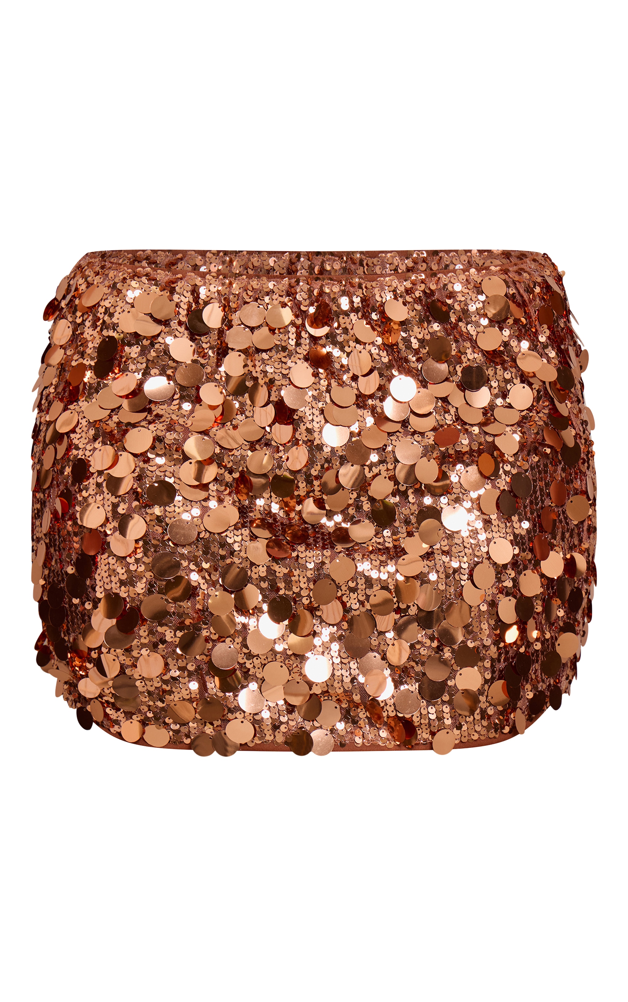 Shape Bronze Disc Sequin Mini Skirt image 6