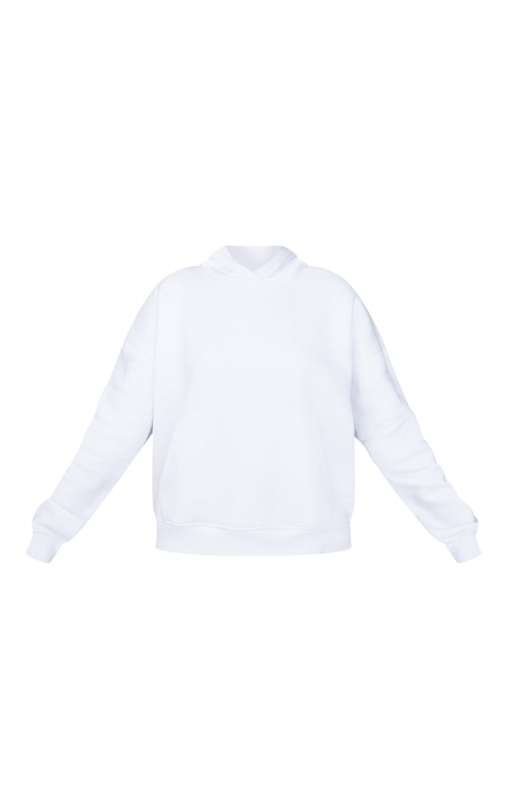 PRETTYLITTLETHING White Academy Puff Back Print Hoodie image 5