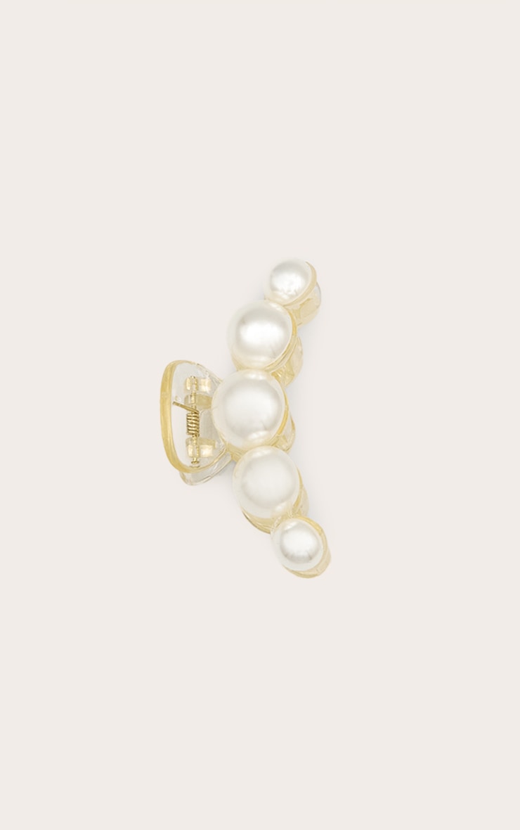 Clear Pearl Hair Claw image 1