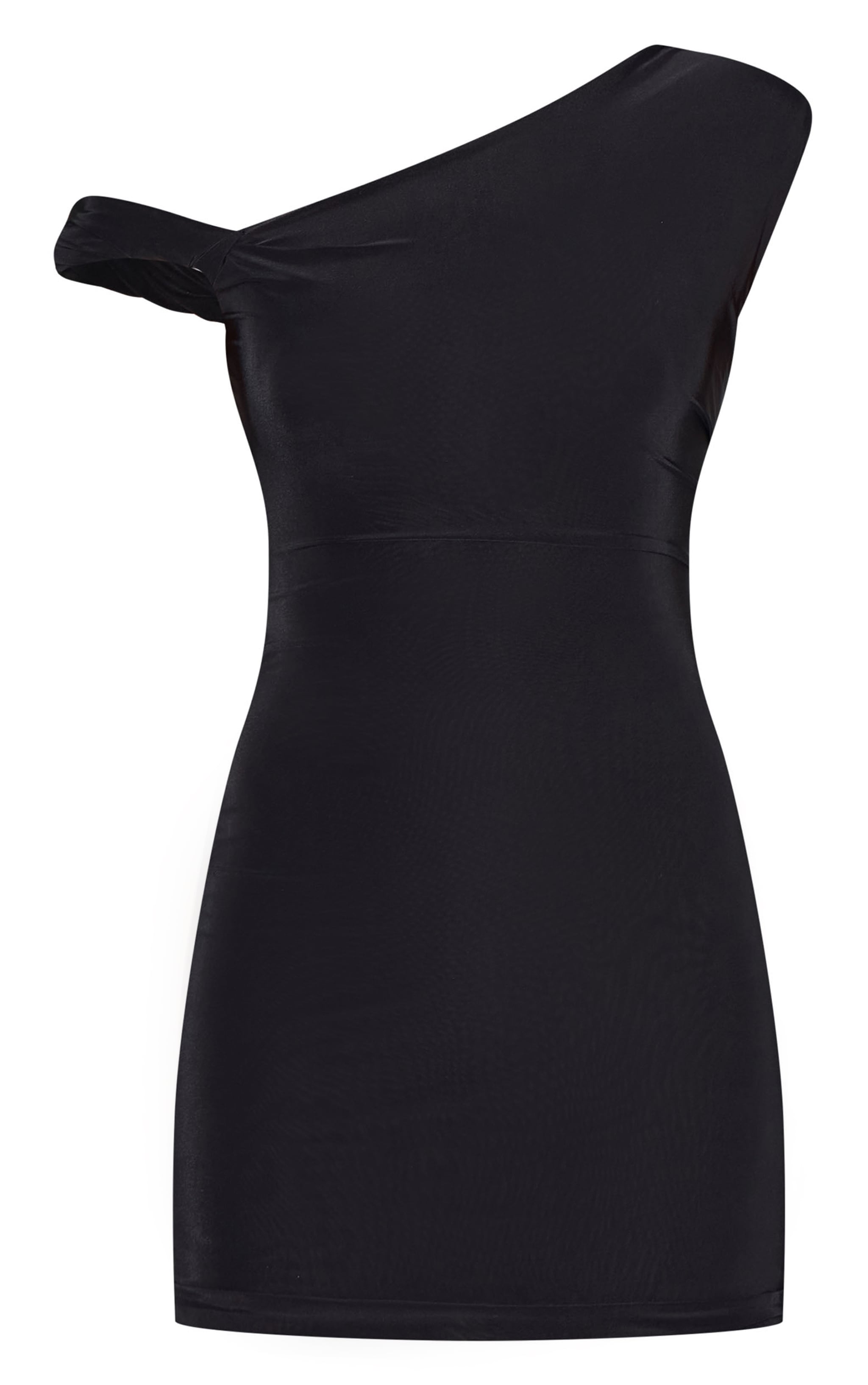 Robe moulante doublée chocolat à détail torsadé image 5