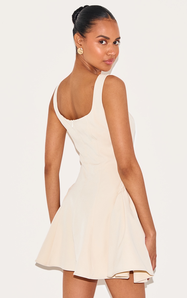  Almond Woven Square Neck Shift Dress image 2