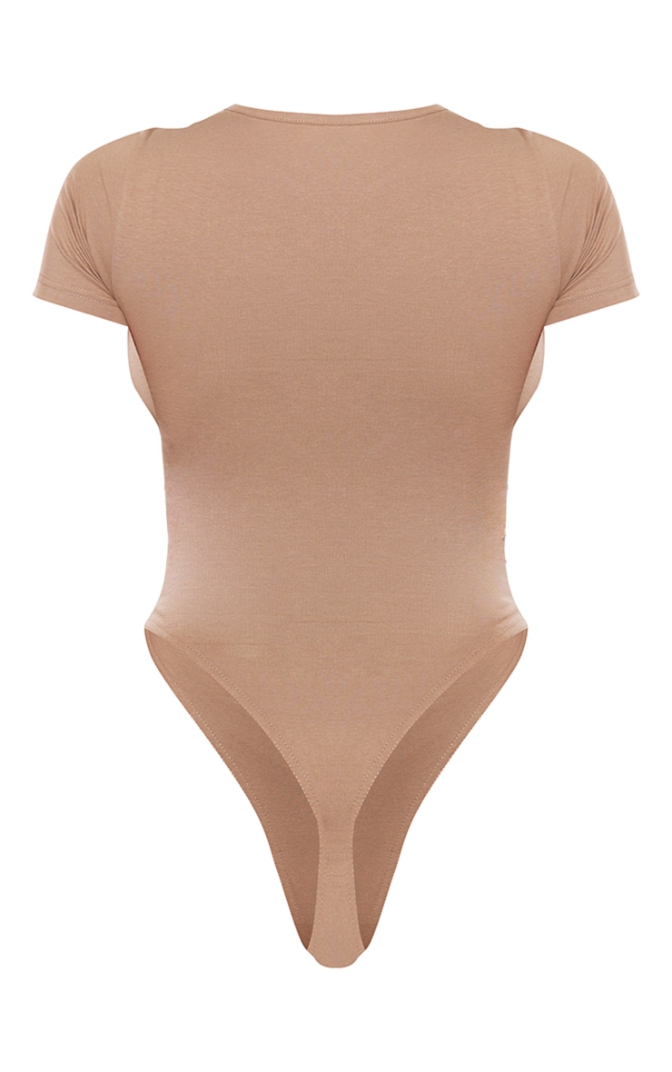 PRETTYLITTLETHING Mocha Short Sleeve Bodysuit image 5