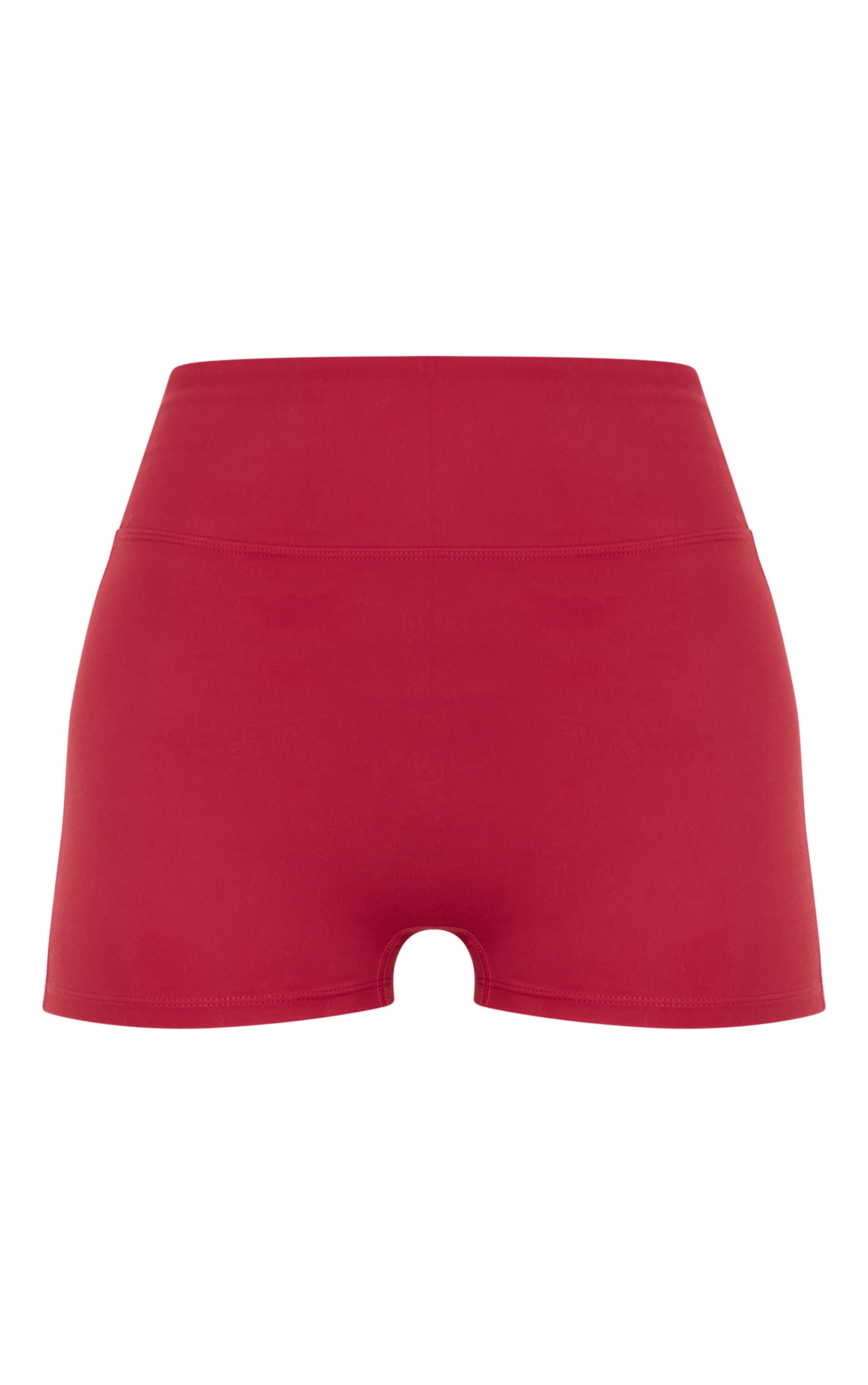 Dark Red Sculpt Ruched Bum Booty Shorts image 6