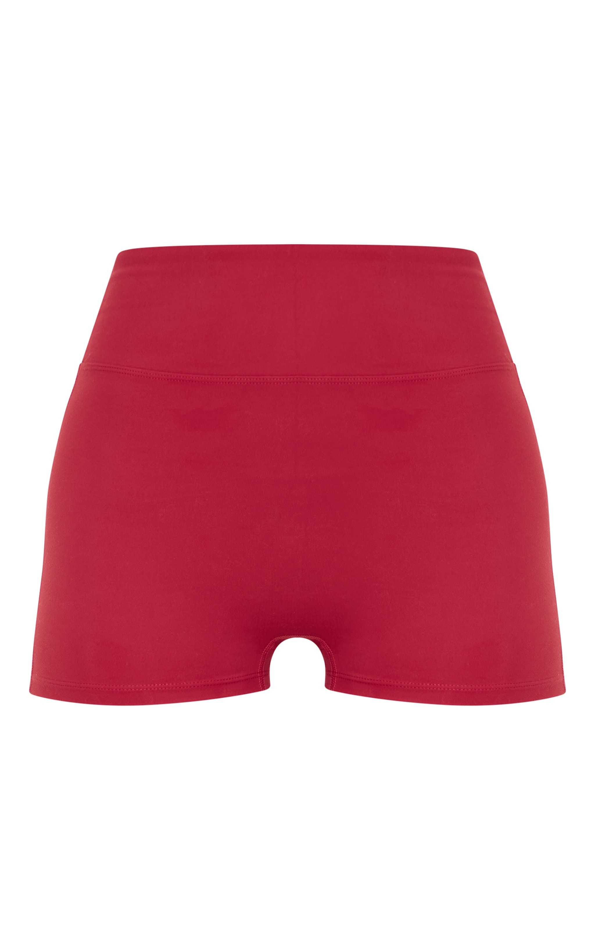 Dark Red Sculpt Ruched Bum Booty Shorts image 6