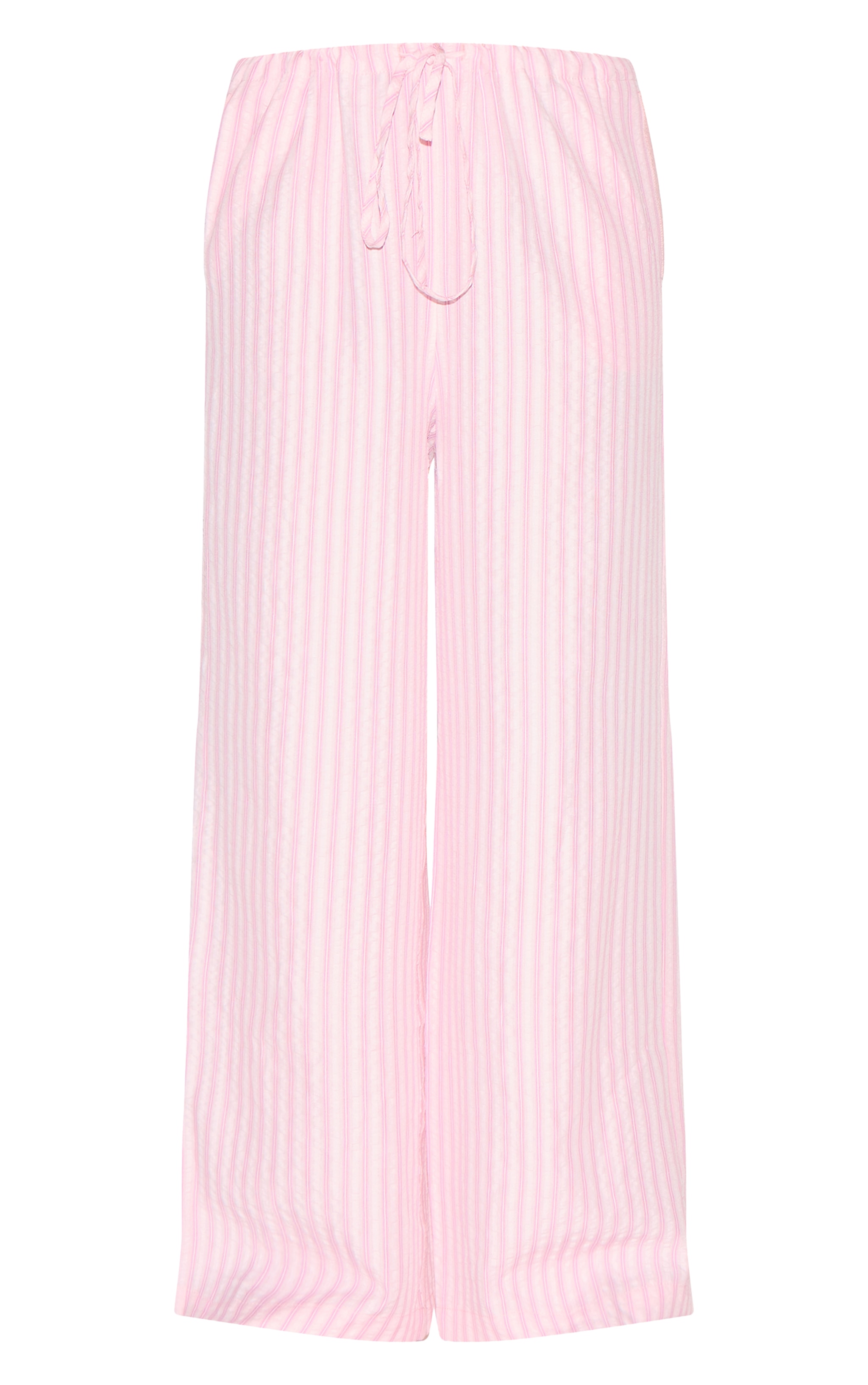 Petite Pink Striped Woven Wide Leg Pants image 5