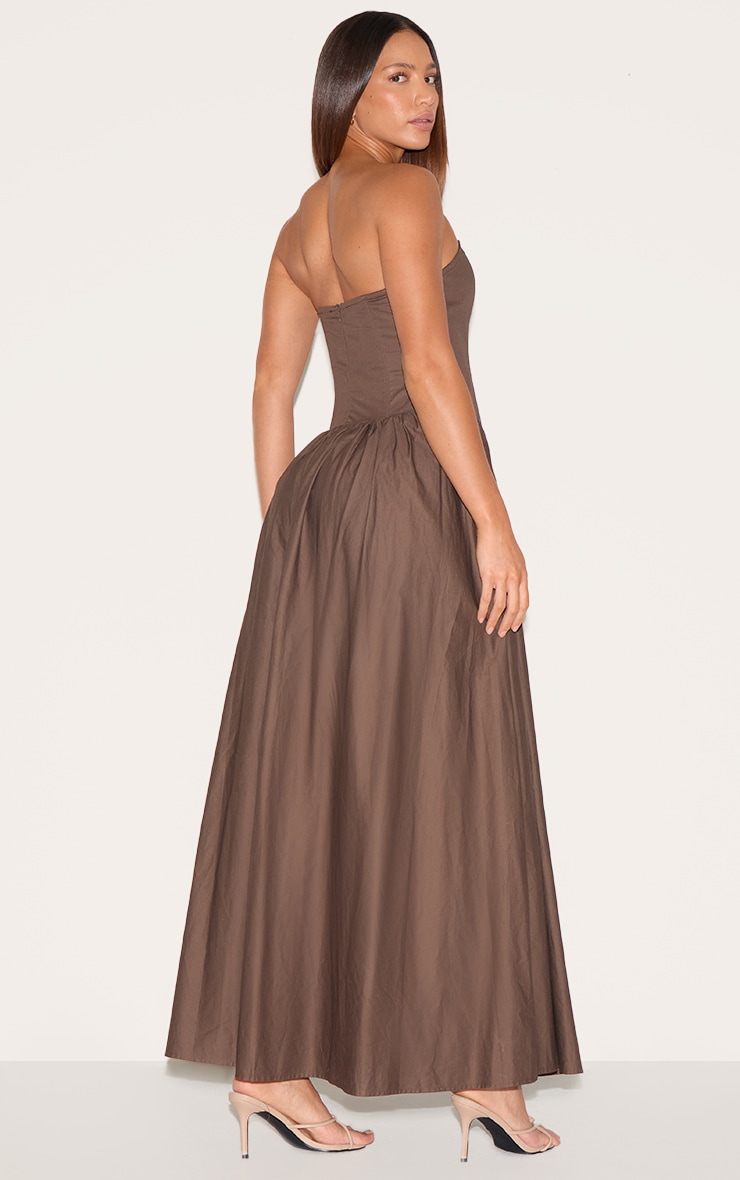 Tall Mushroom Bandeau Floaty Woven Midaxi Dress image 2