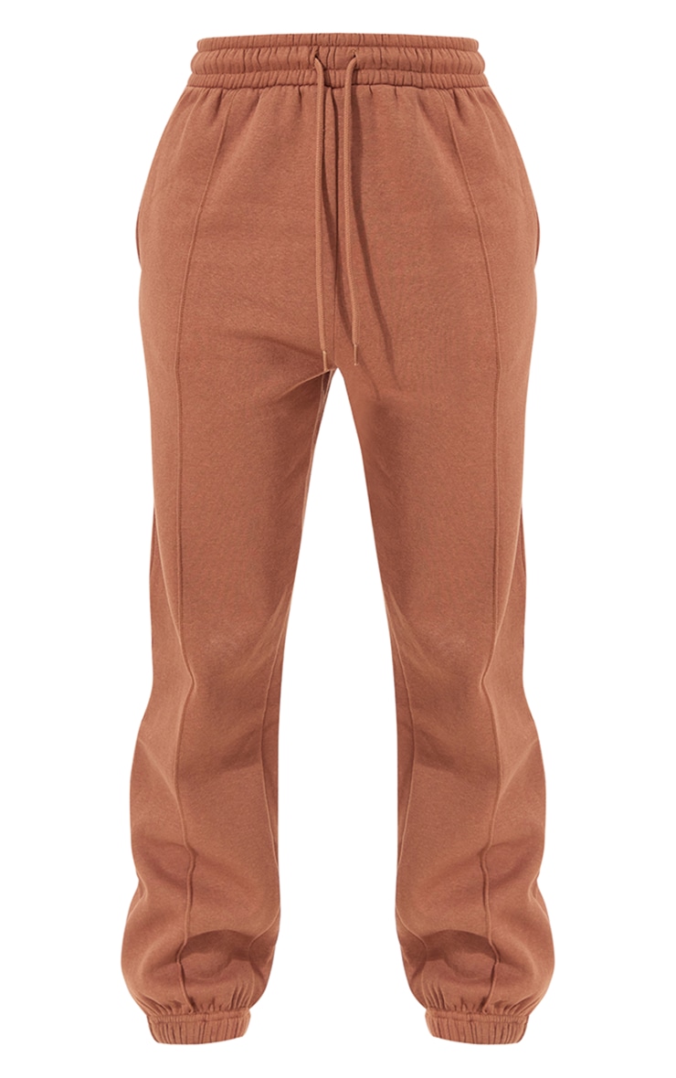 Mocha Pintuck Drawstring Cuff Leg Sweatpants | Sweat