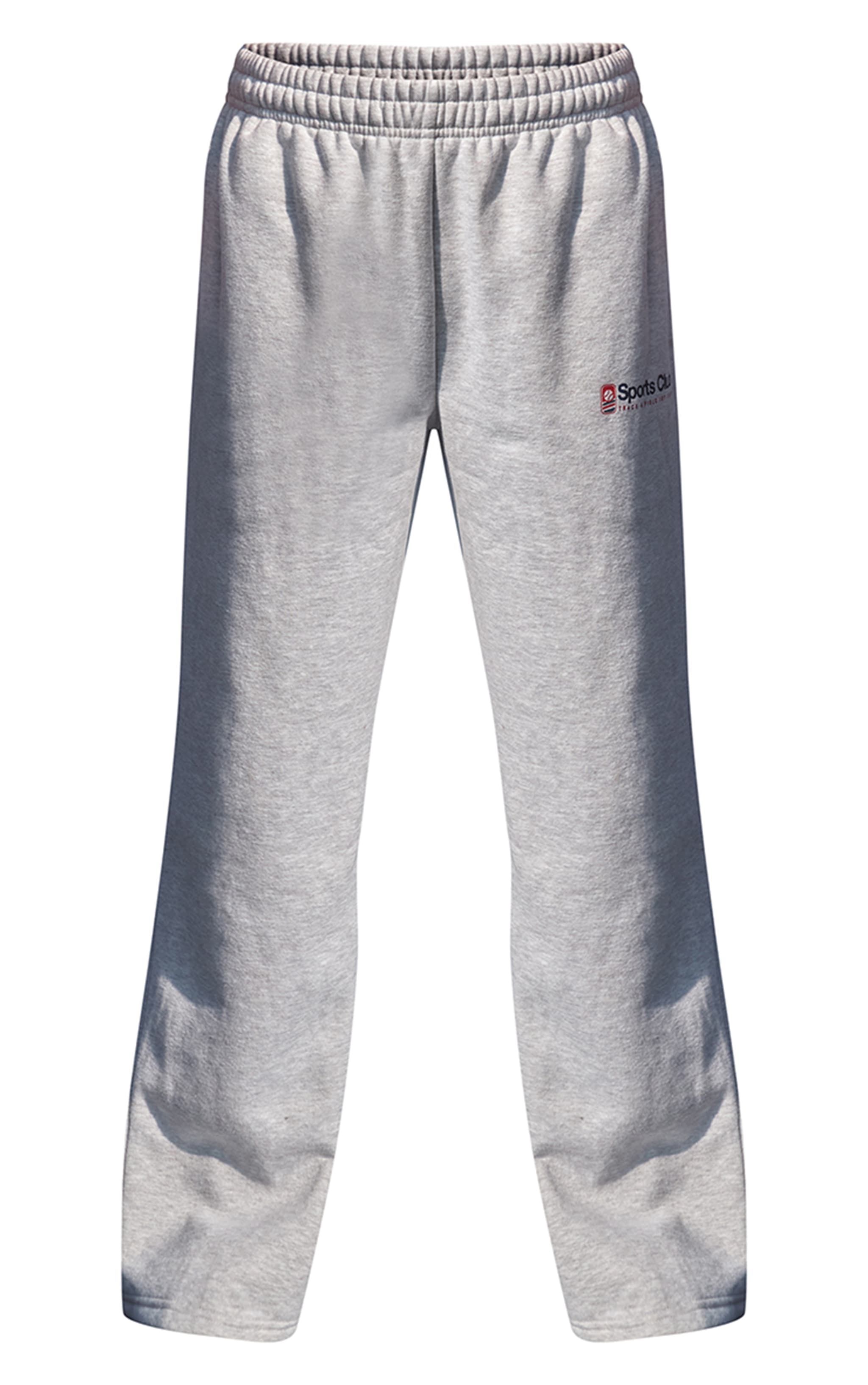 Jogging droit en sweat gris cendré imprimé "Sports Club" image 5