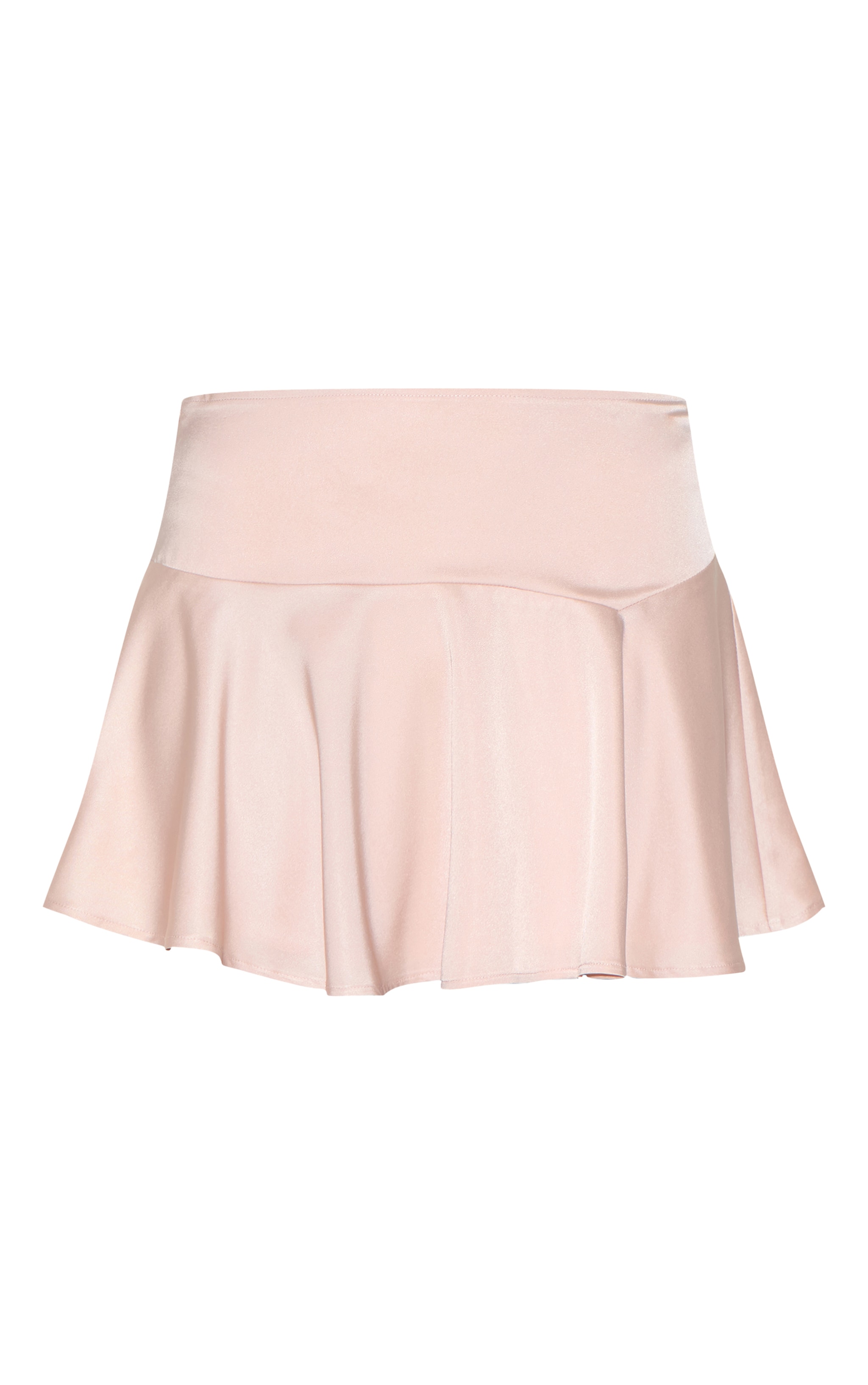 Dusty Pink Satin Floaty A Line Mini Skirt image 6