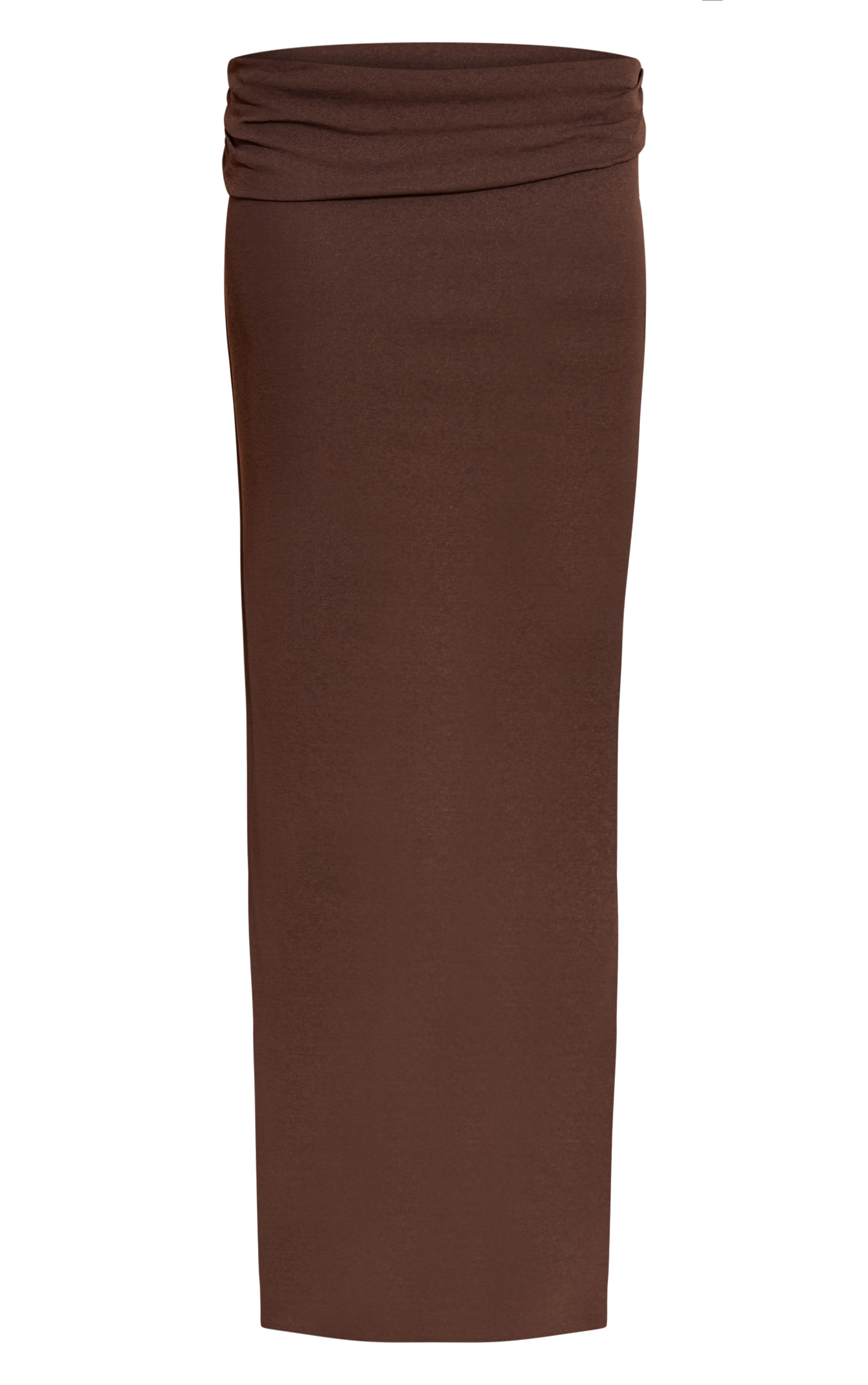 Chocolate Brown Onion Skin Low Waist Maxi Skirt image 5